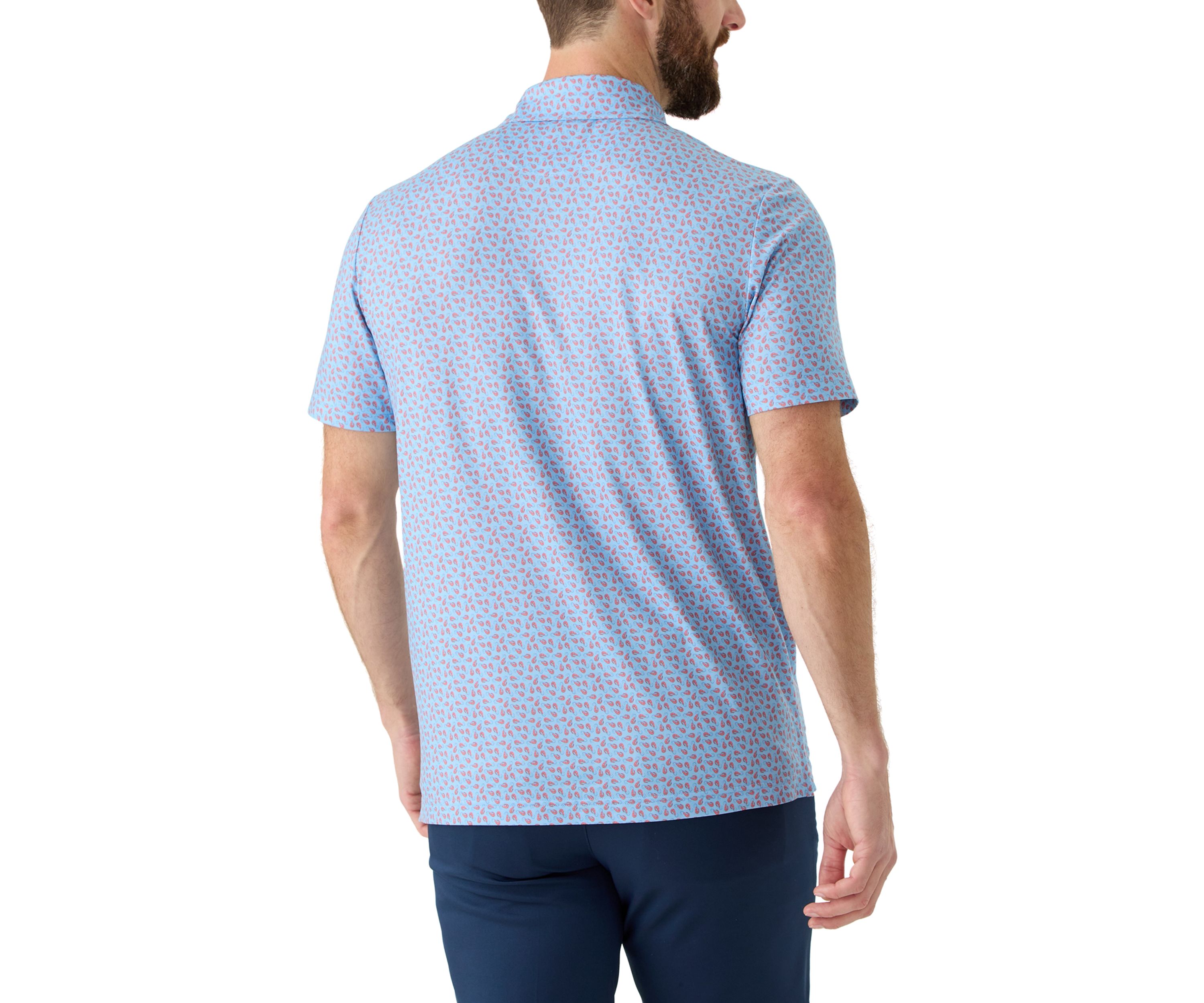 Crawfish Boil Print Polo Shirt