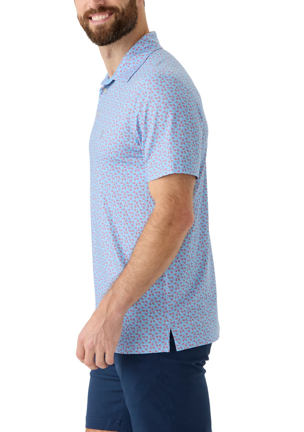 Crawfish Boil Print Polo Shirt