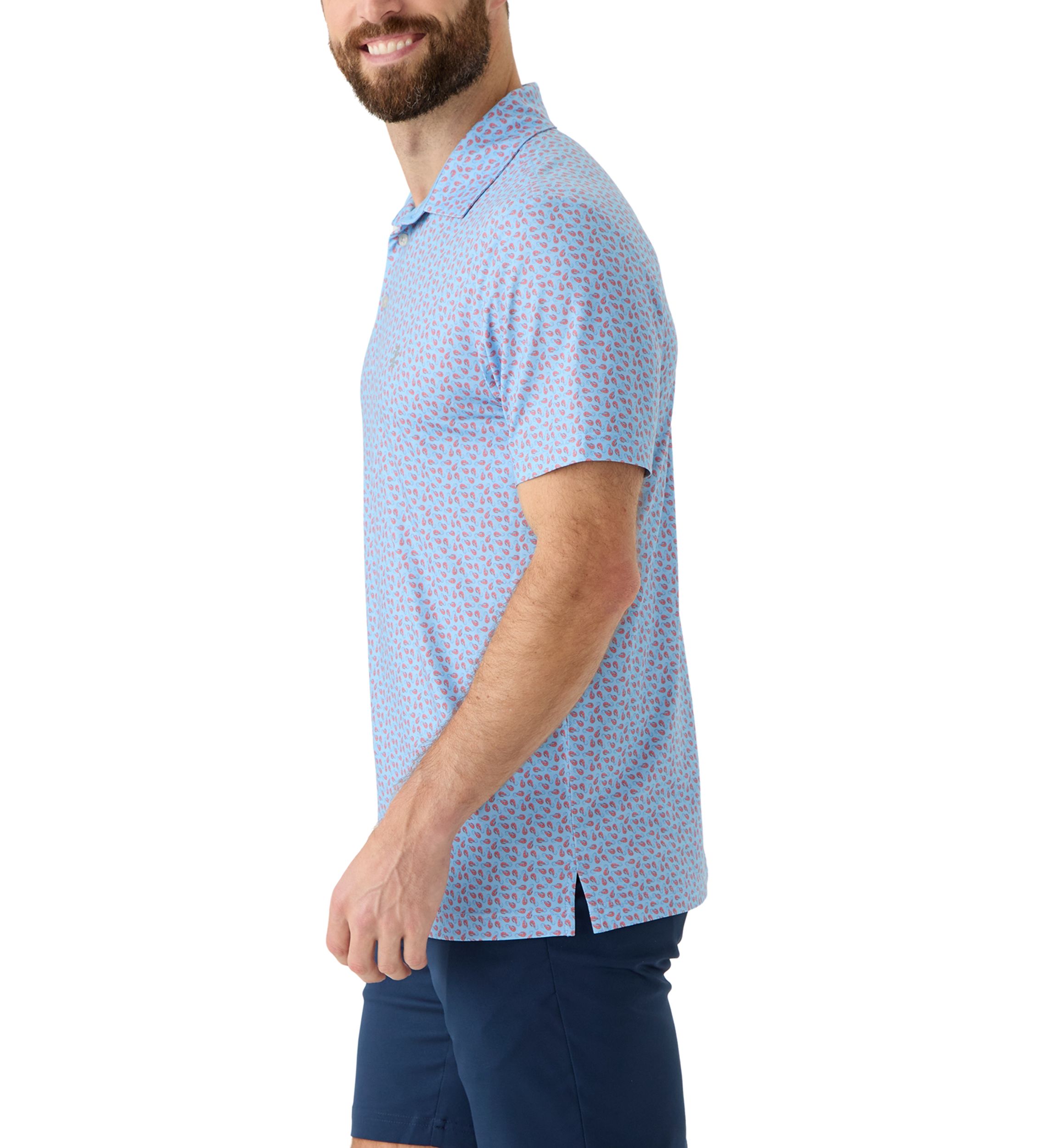 Crawfish Boil Print Polo Shirt