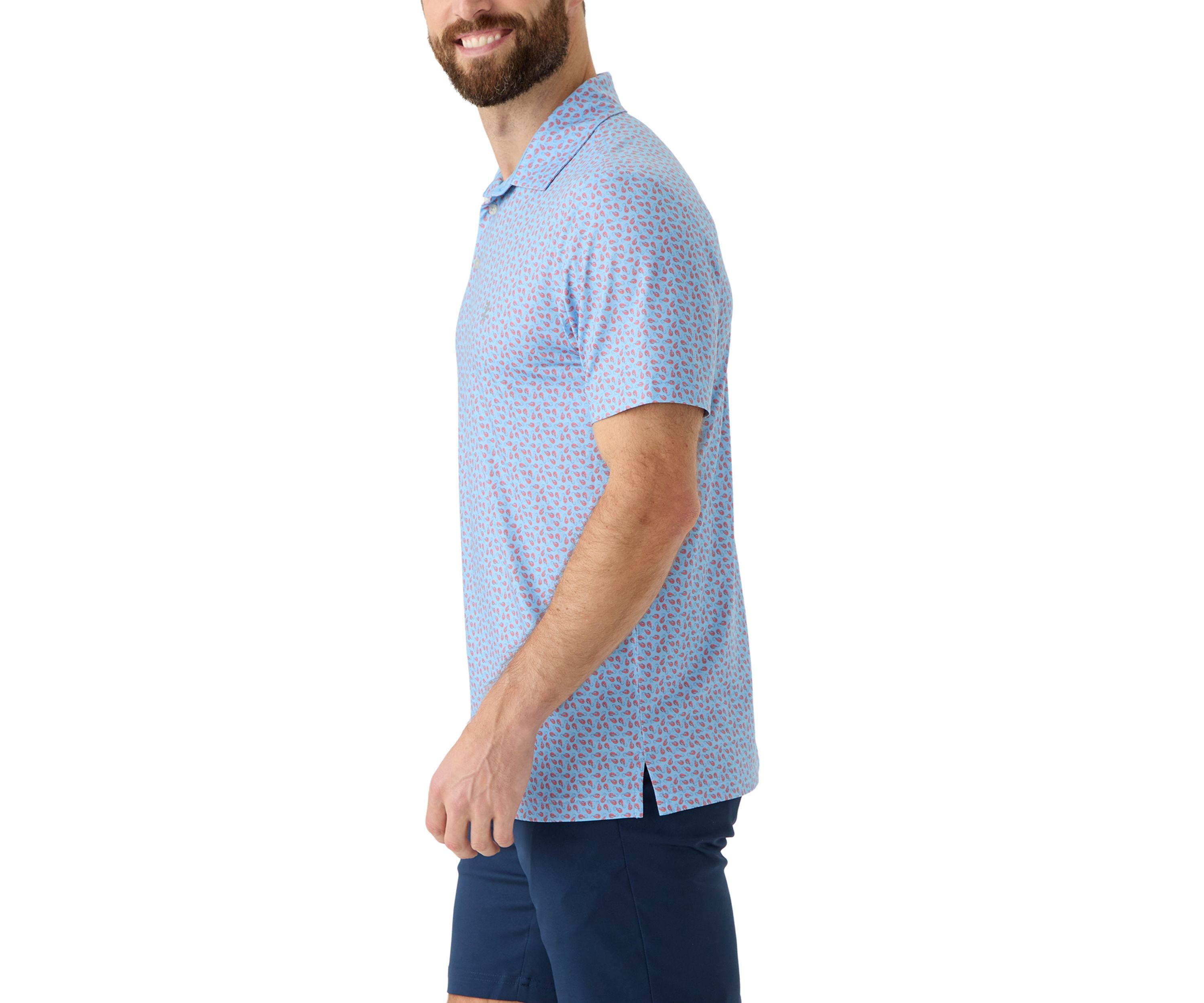 Crawfish Boil Print Polo Shirt