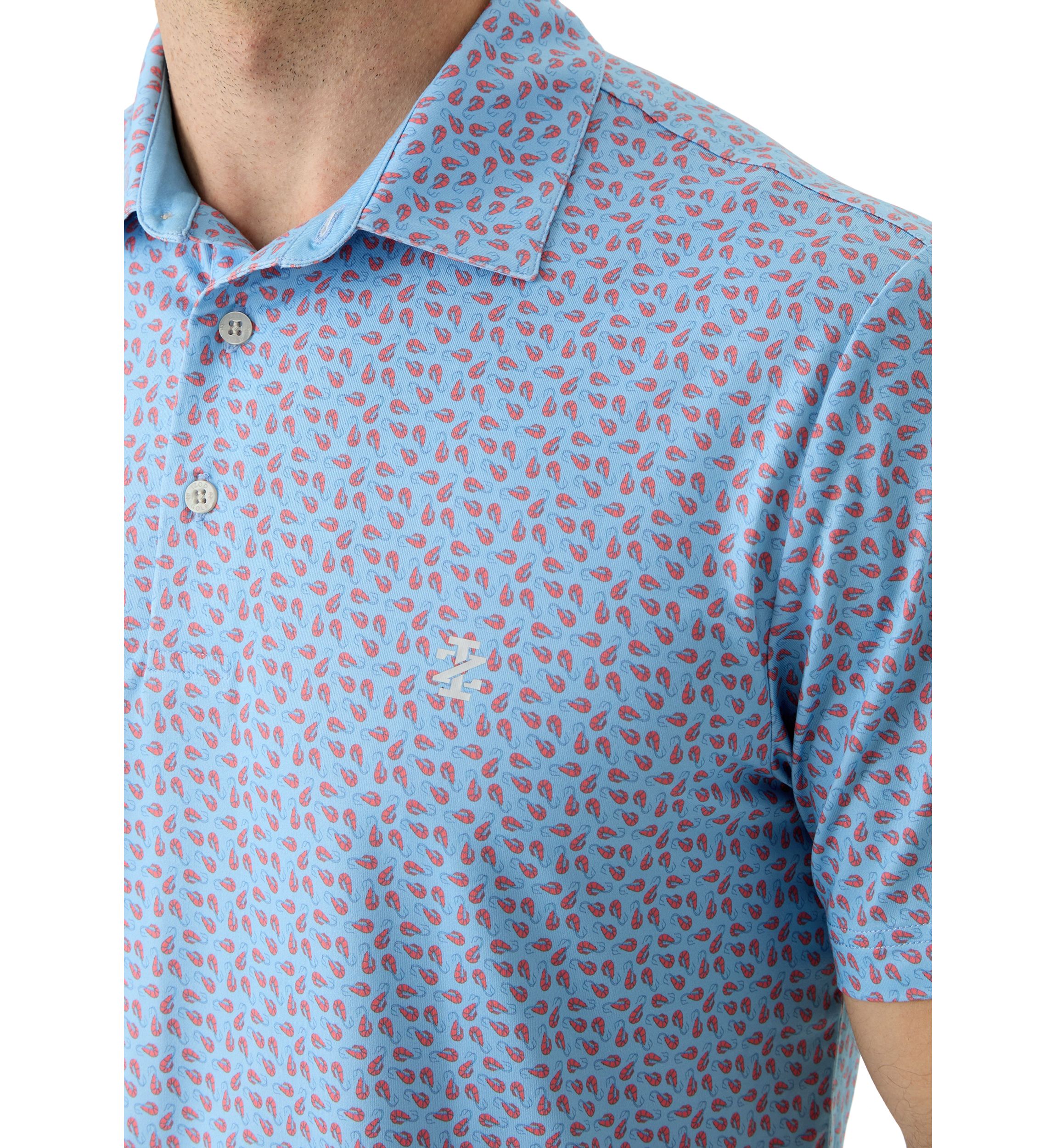 Crawfish Boil Print Polo Shirt