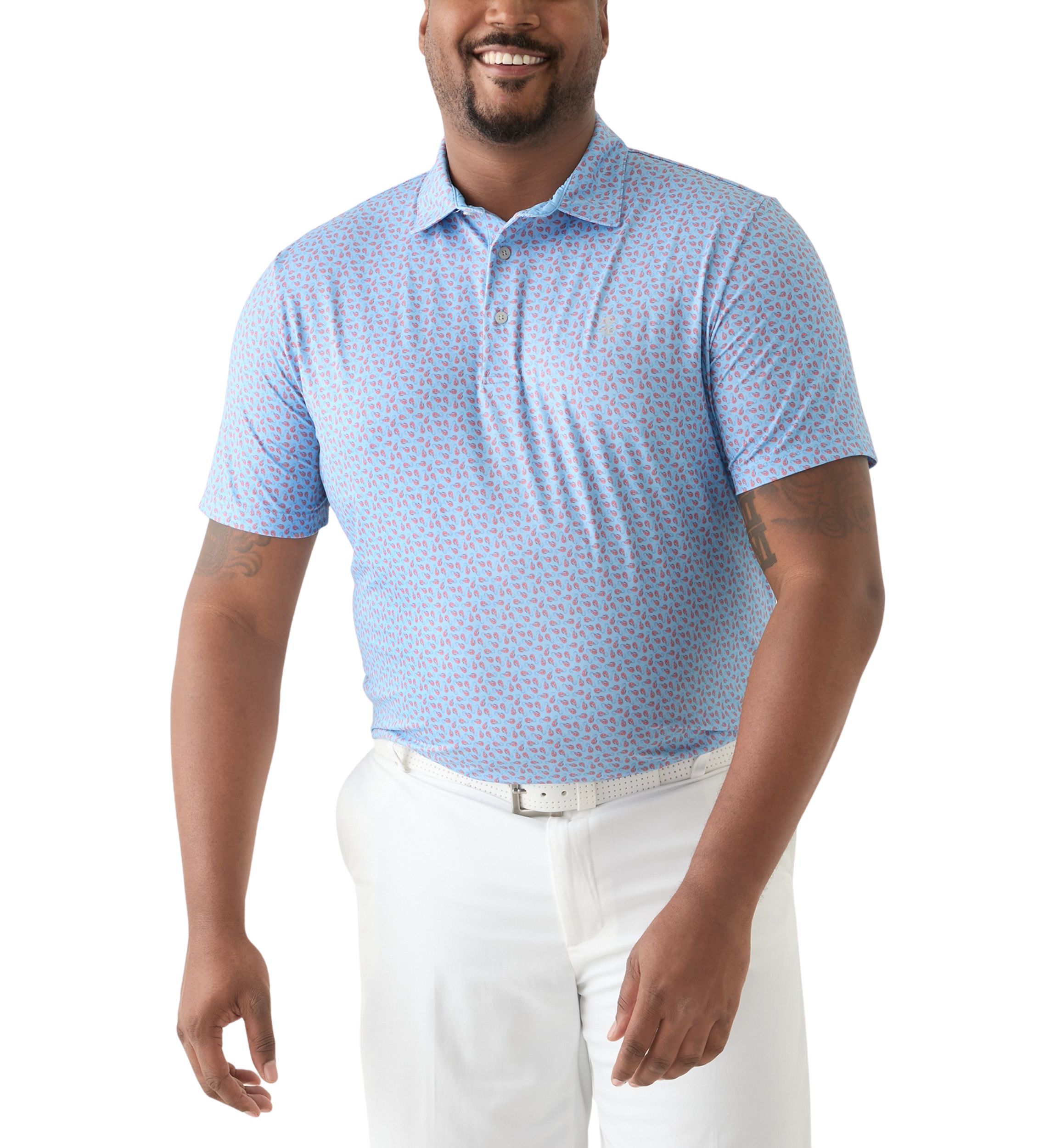 Big & Tall Swingflex Elite Printed Polo Shirt