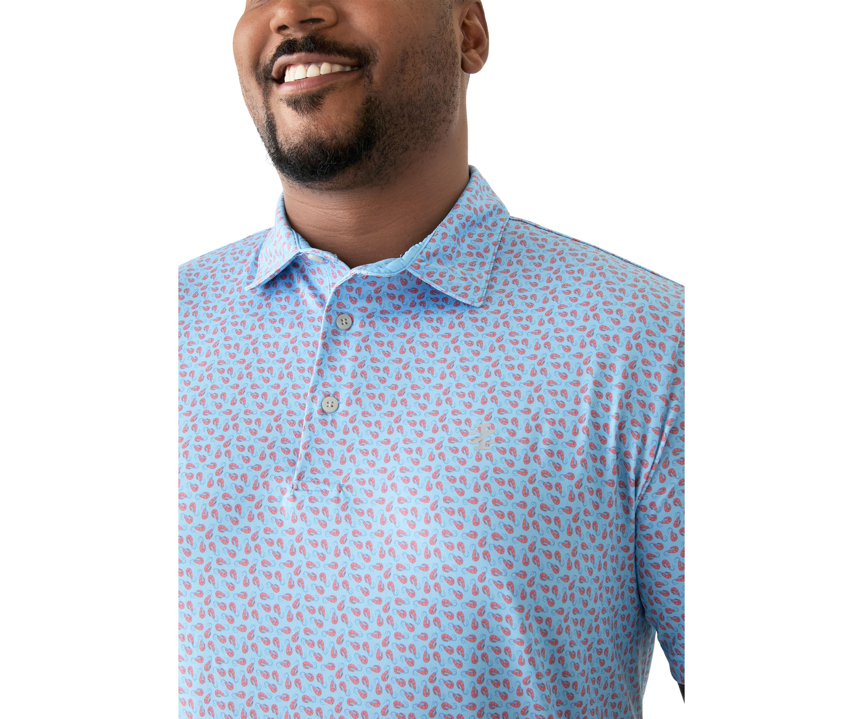 Big & Tall Swingflex Elite Printed Polo Shirt
