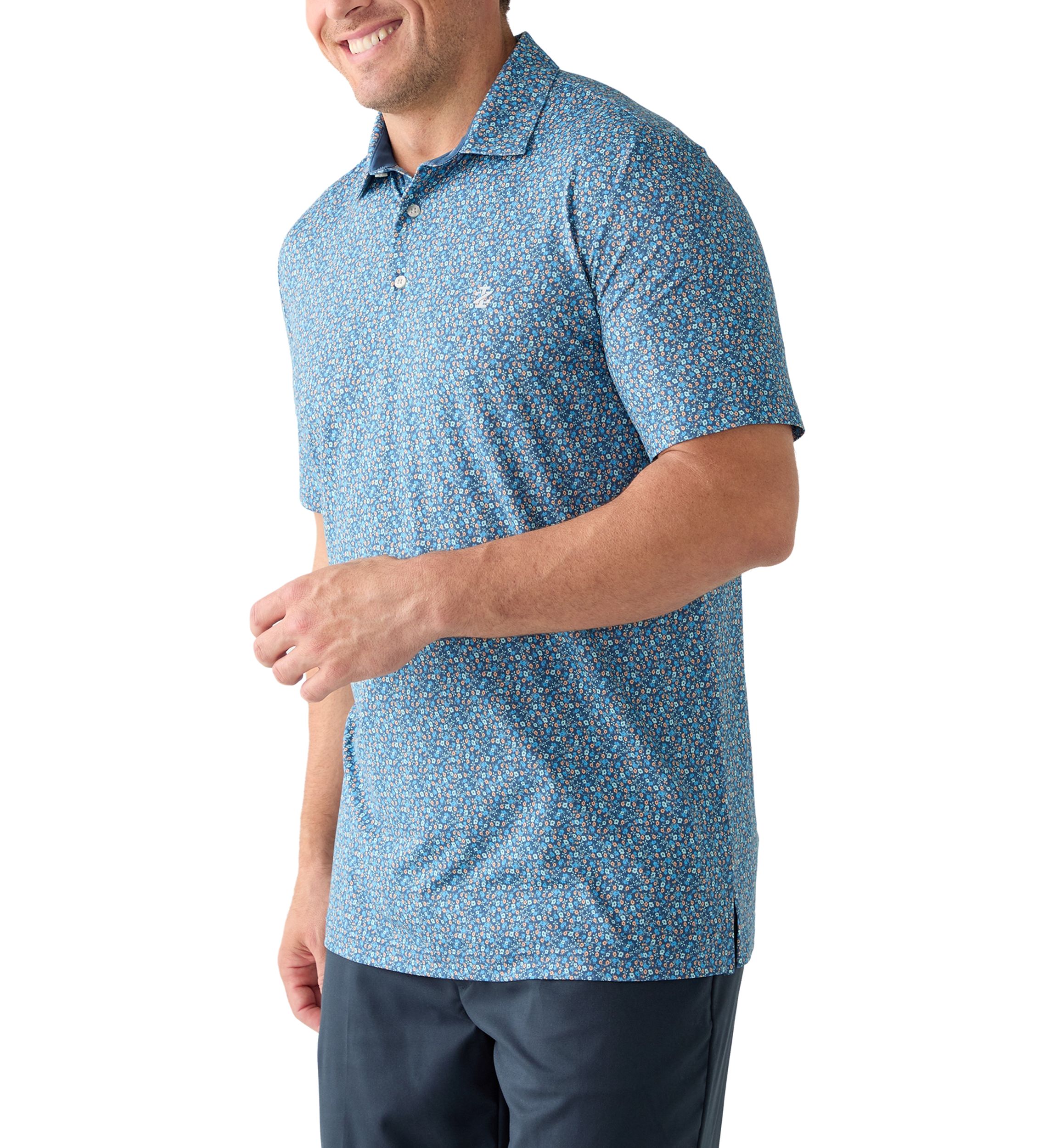 Big & Tall SwingFlex Elite Fashion Print  Polo Shirt