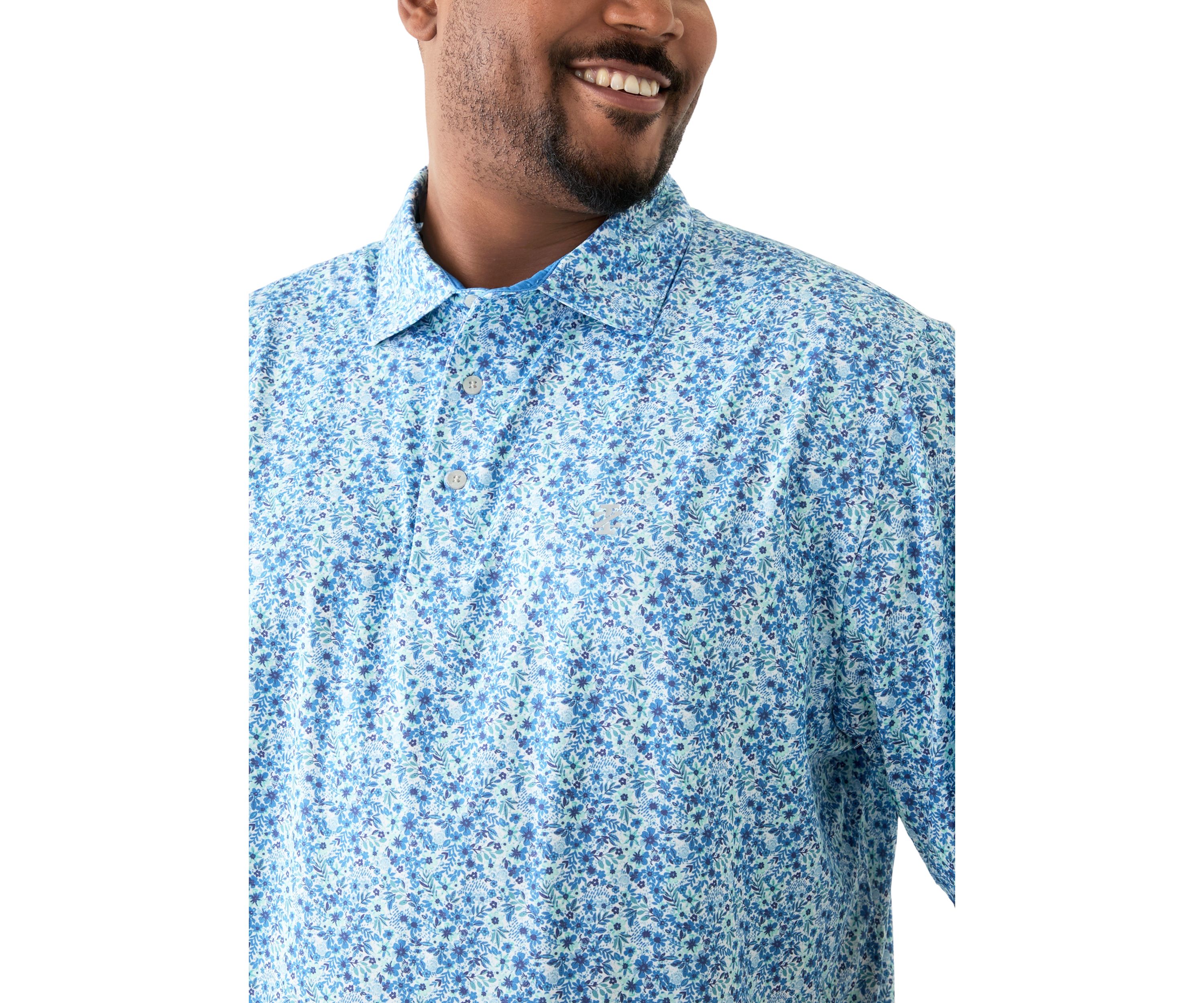 Big & Tall Swingflex Elite Printed Polo Shirt
