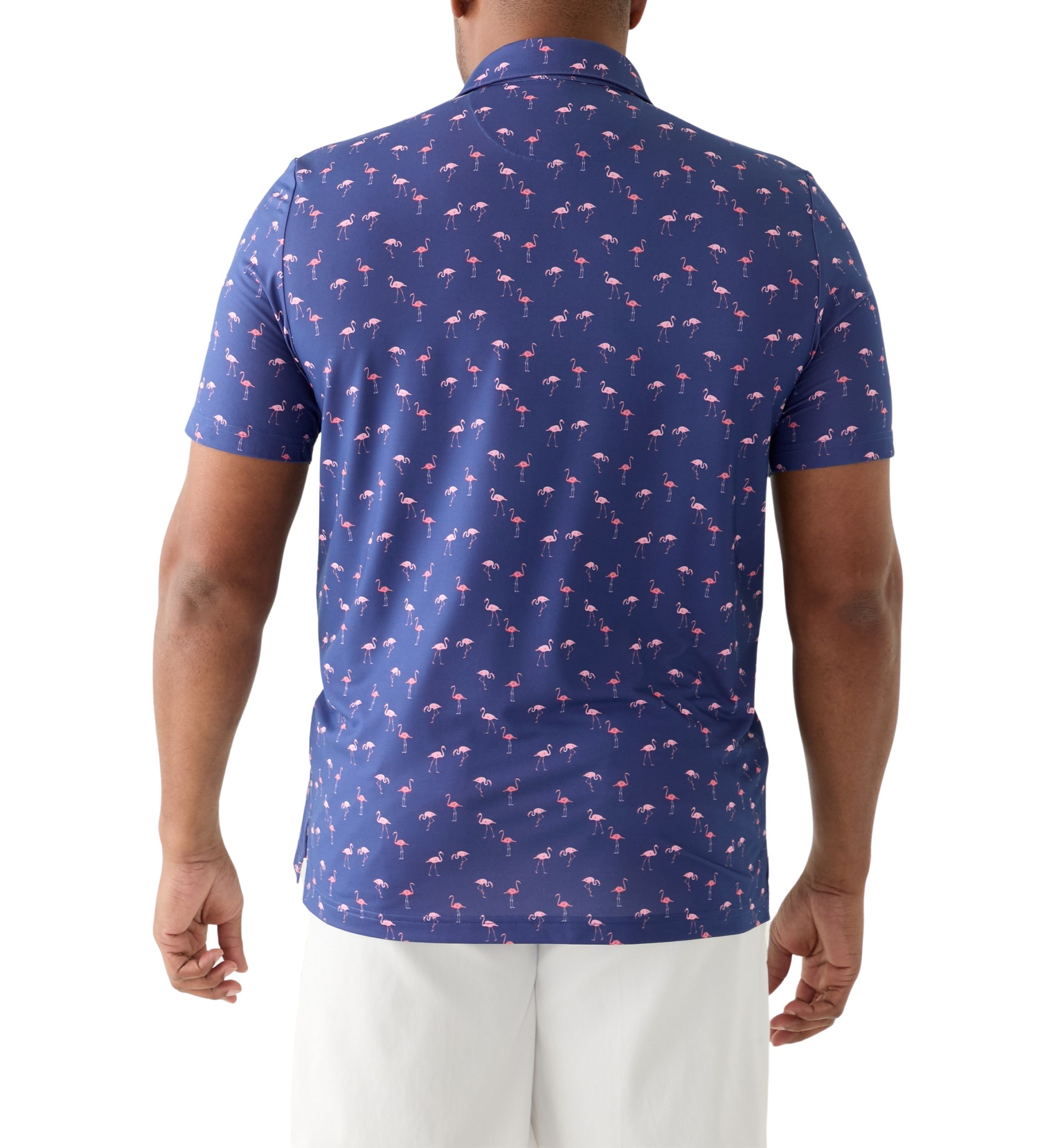 Big & Tall Flamingo Printed Polo Shirt 
