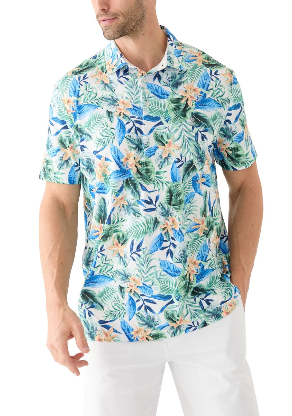 Swingflex Elite Tropical Print Polo Shirt