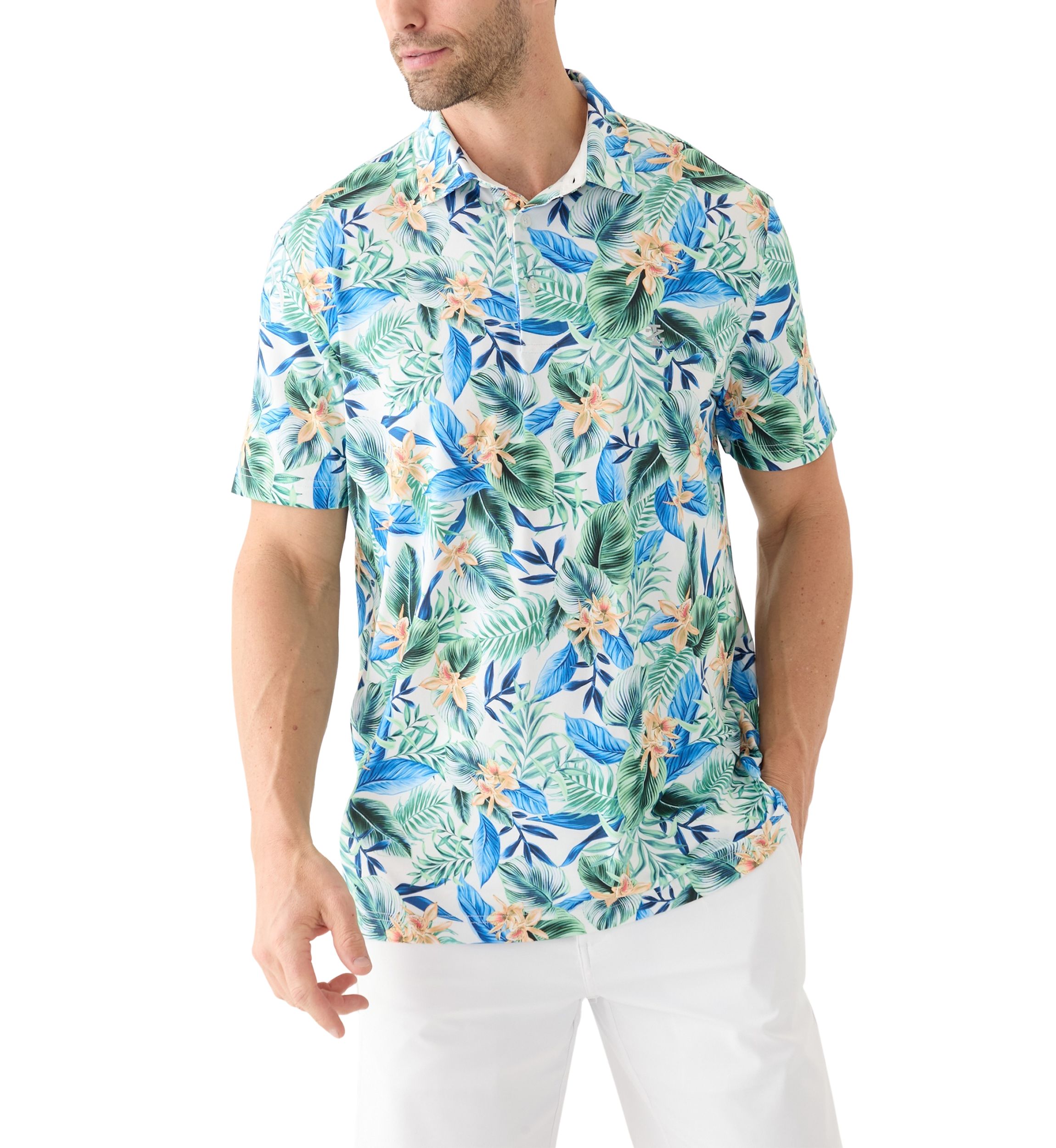 Swingflex Elite Tropical Print Polo Shirt