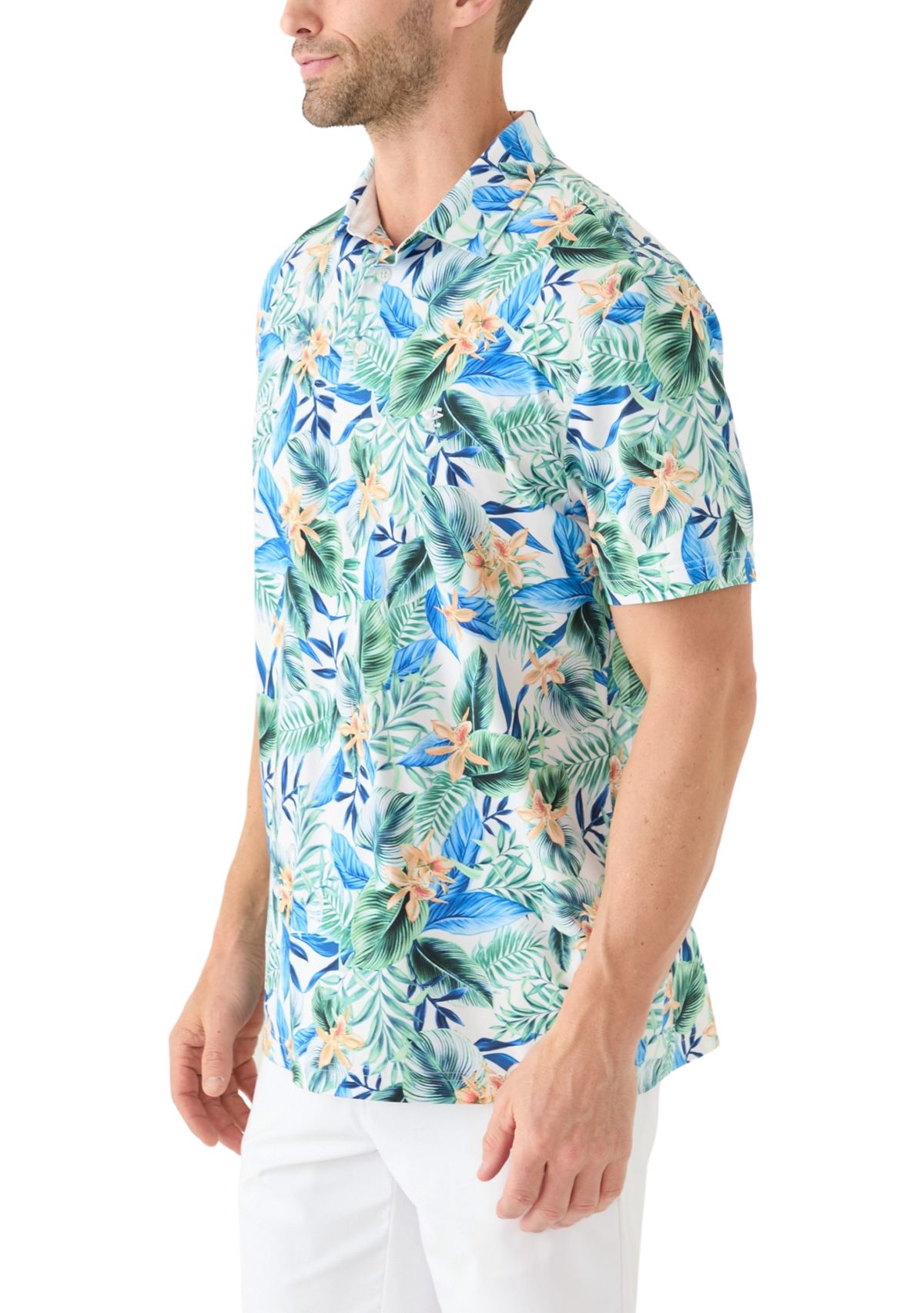 Swingflex Elite Tropical Print Polo Shirt