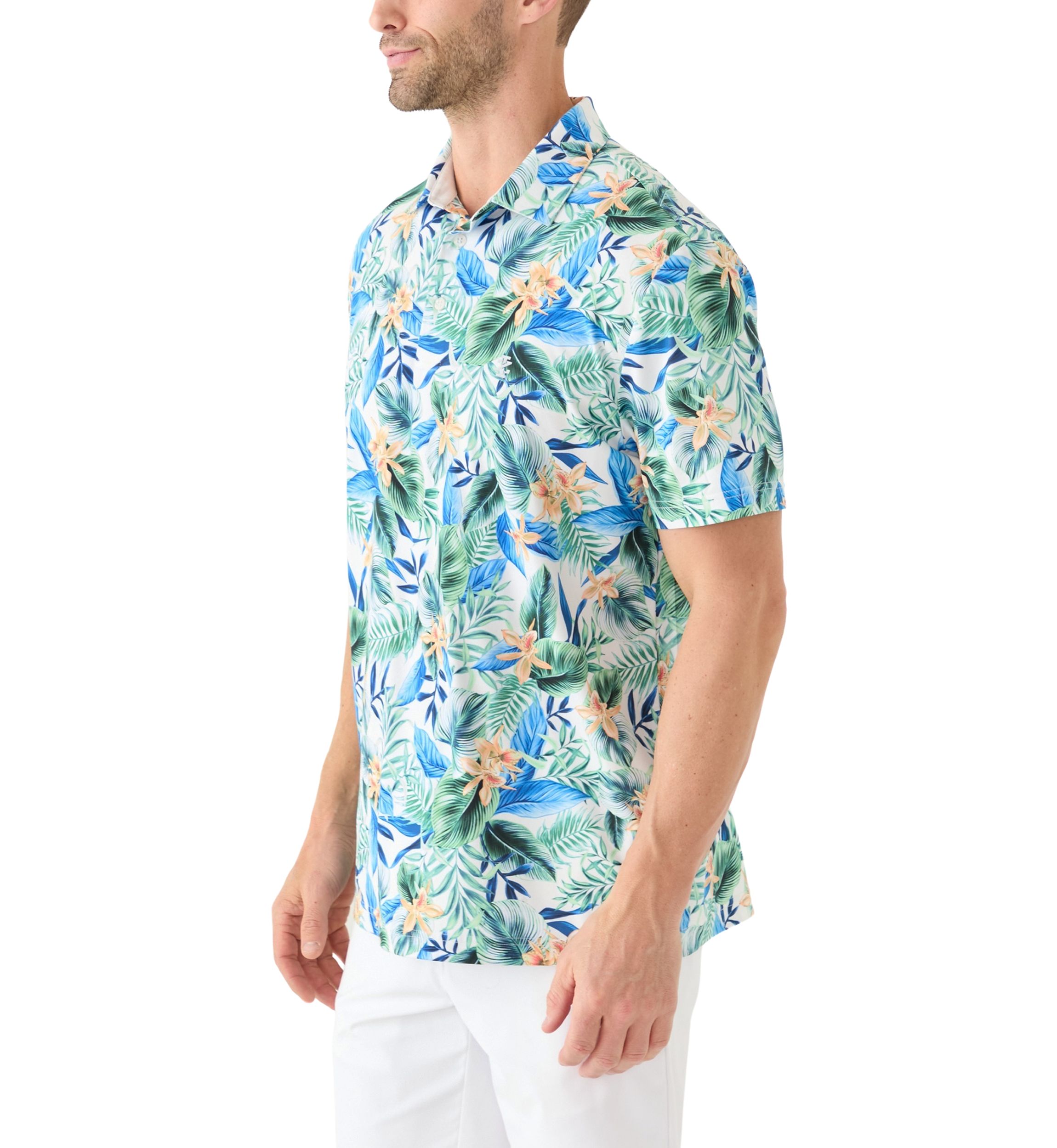 Swingflex Elite Tropical Print Polo Shirt