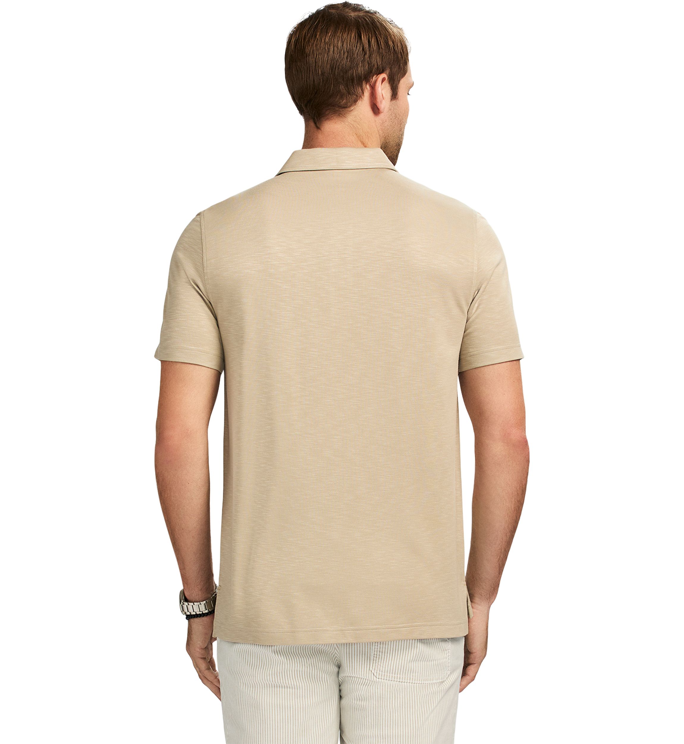 Short Sleeve Solid Slub Polo Shirt