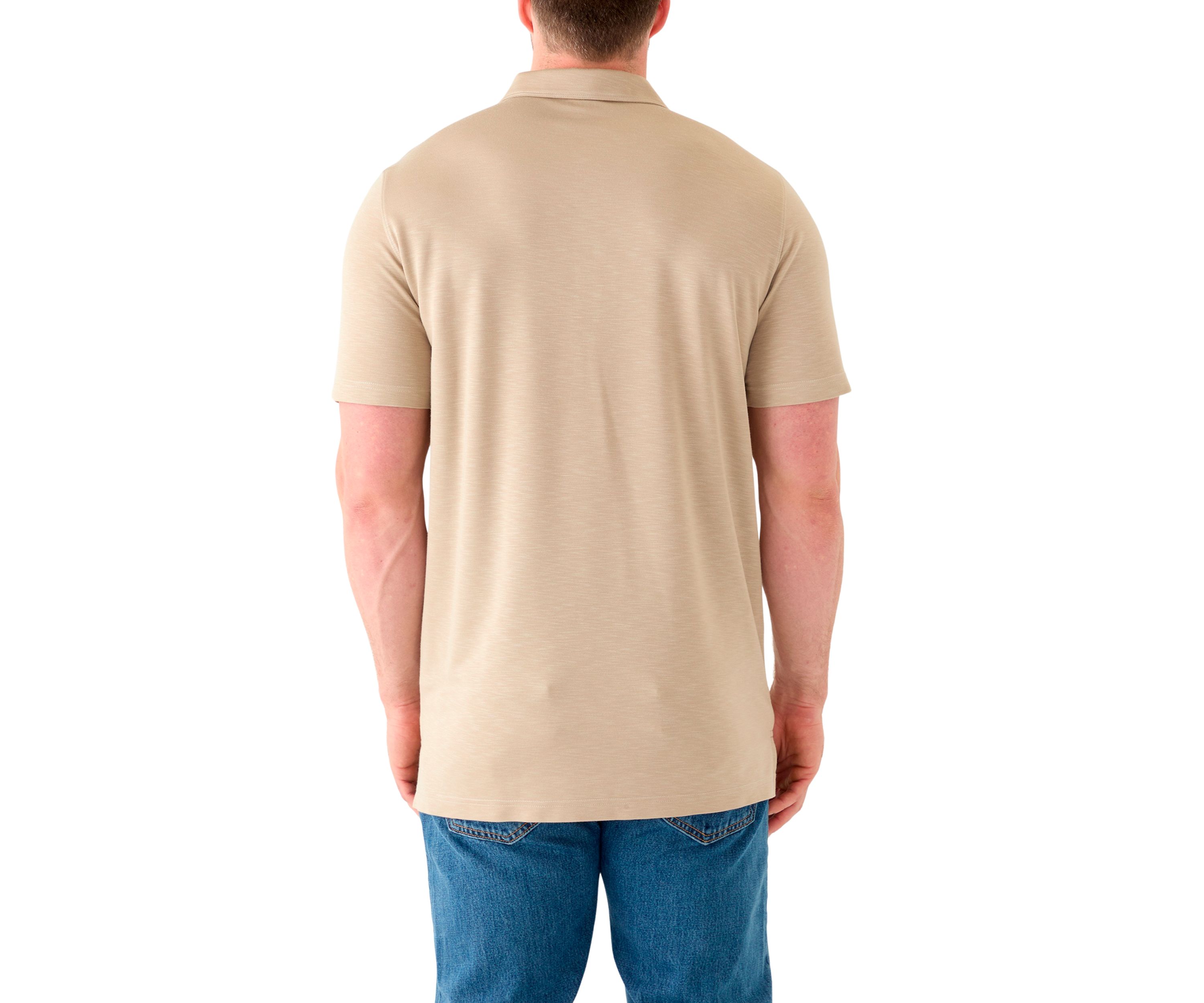 Big & Tall Short Sleeve Dockside Slub Polo Shirt