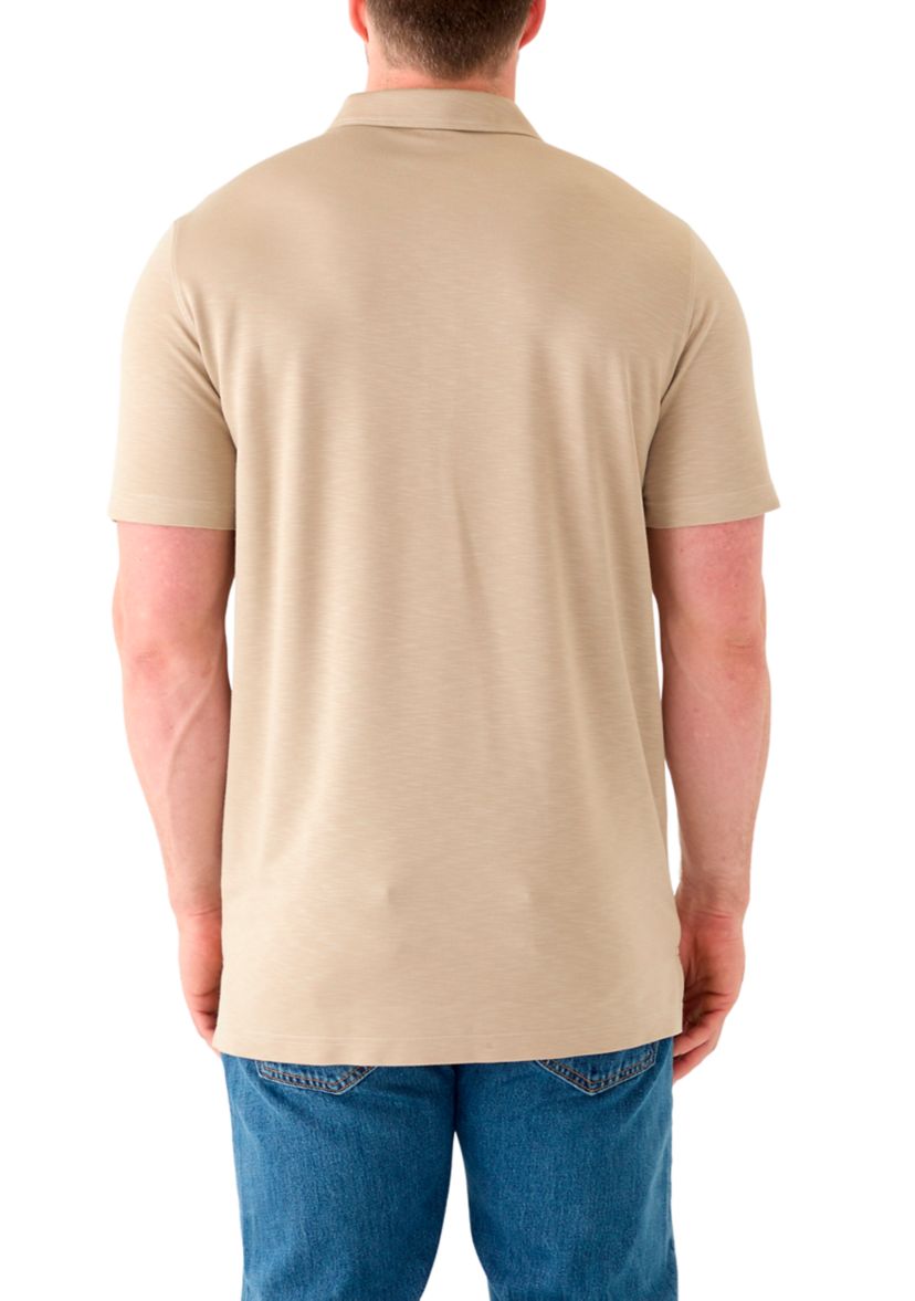 Big & Tall Short Sleeve Dockside Slub Polo Shirt