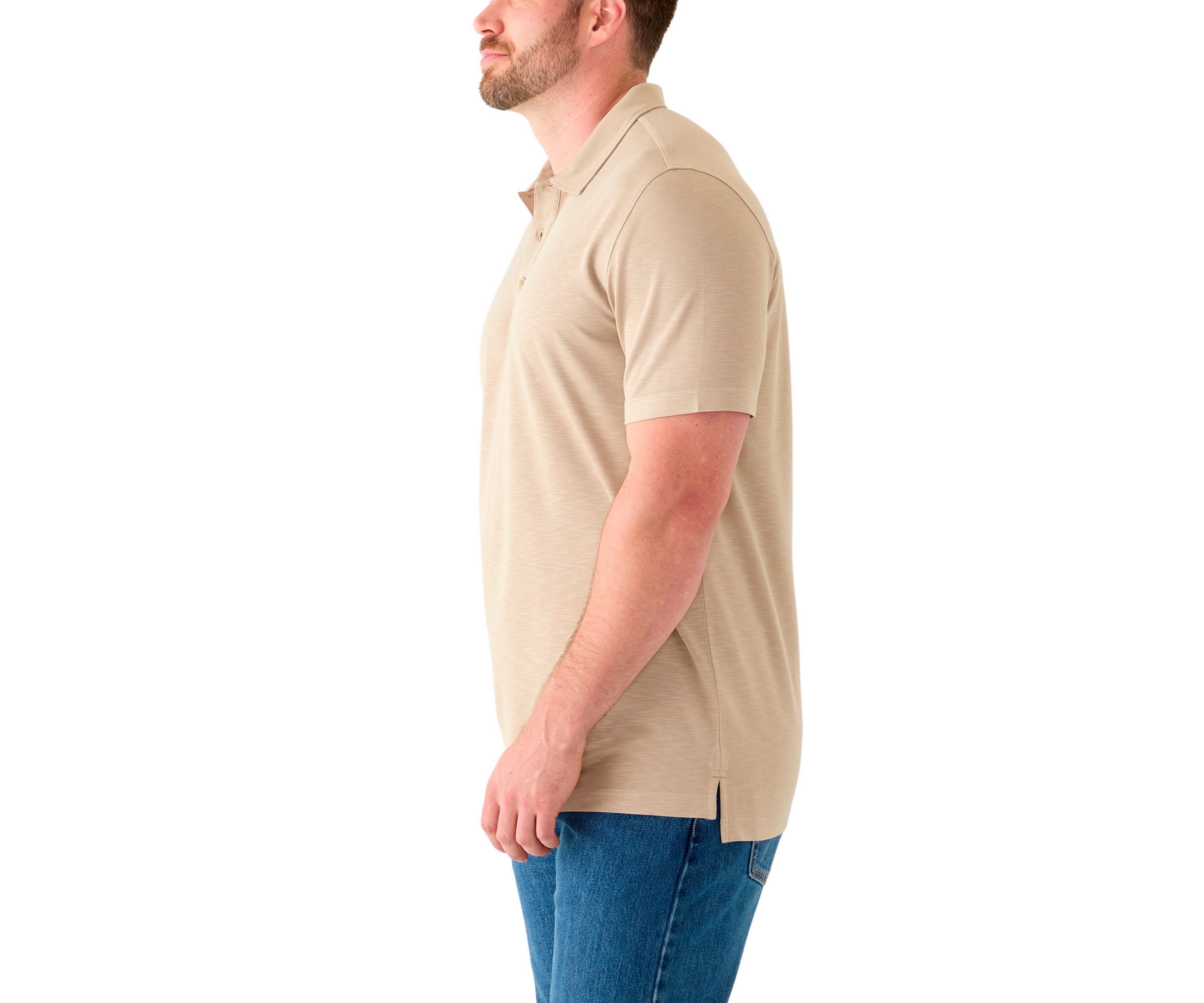 Big & Tall Short Sleeve Dockside Slub Polo Shirt