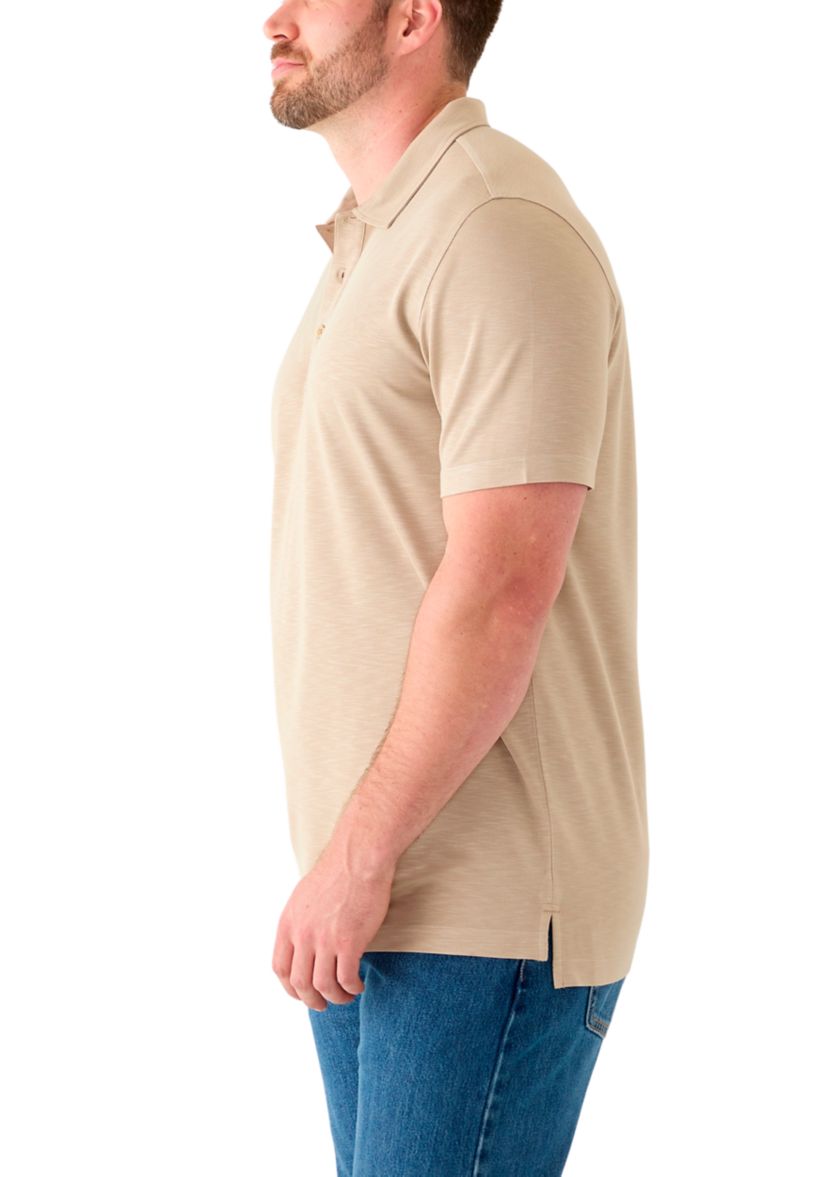 Big & Tall Short Sleeve Dockside Slub Polo Shirt