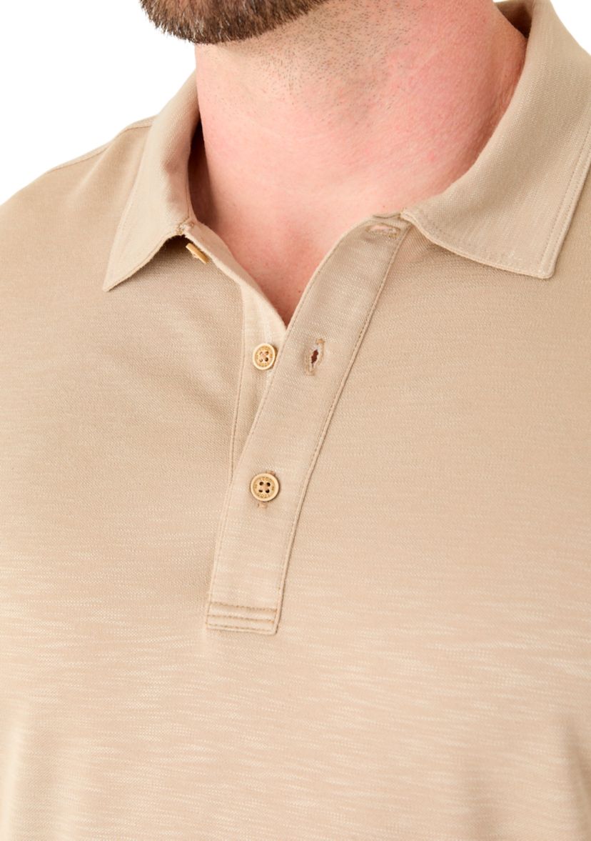 Big & Tall Short Sleeve Dockside Slub Polo Shirt