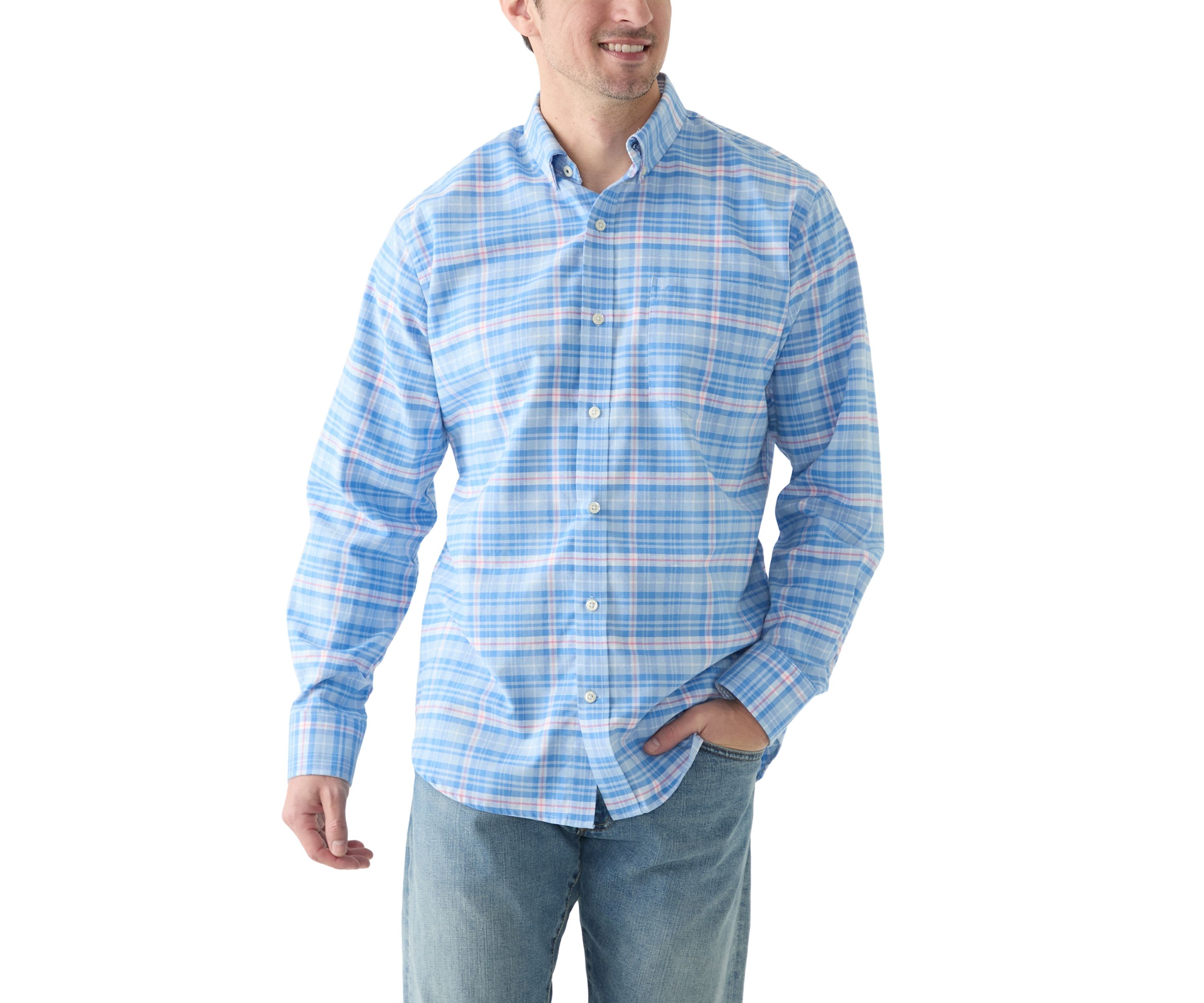 Long Sleeve Printed Oxford Shirt 