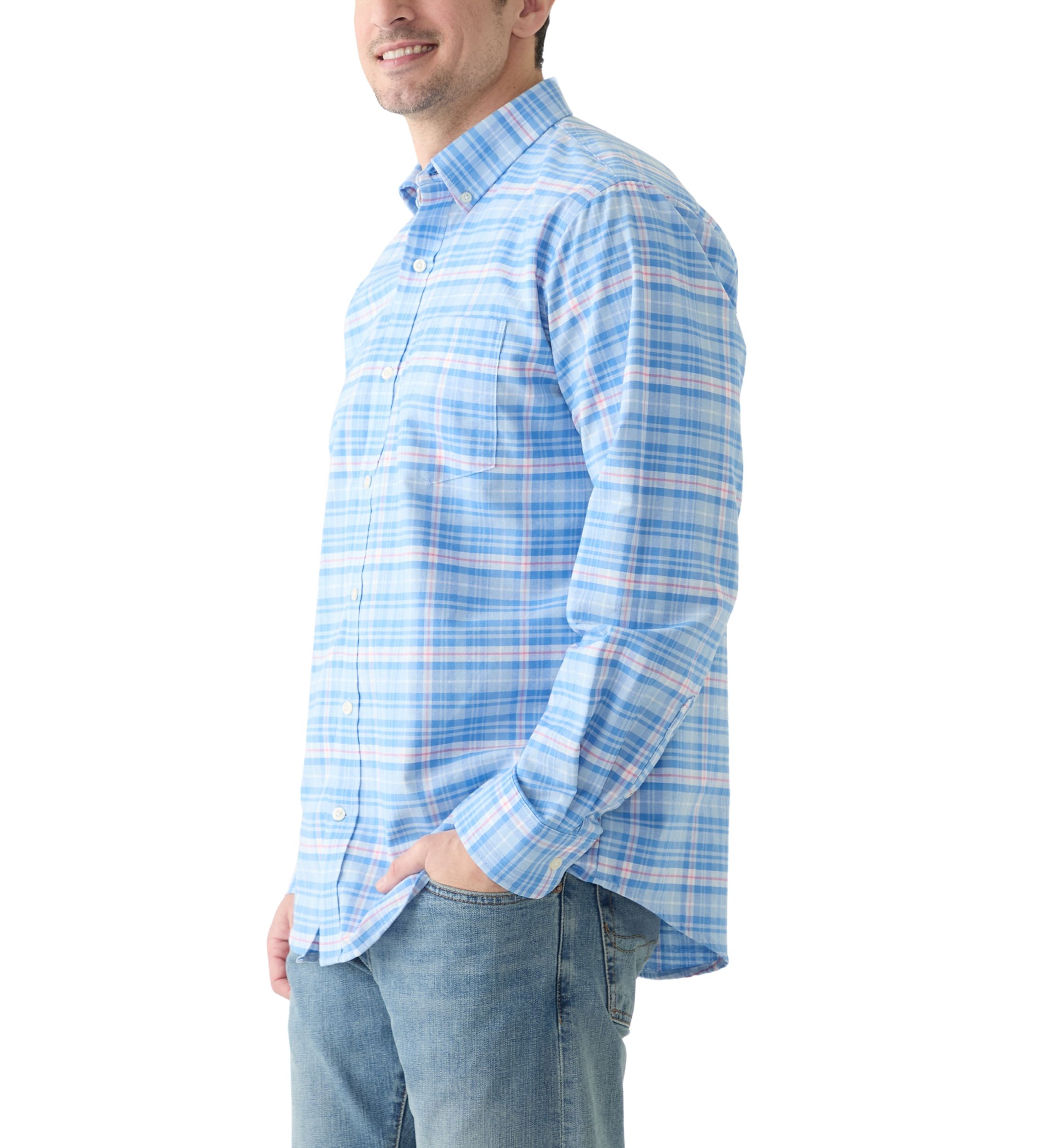 Long Sleeve Printed Oxford Shirt 