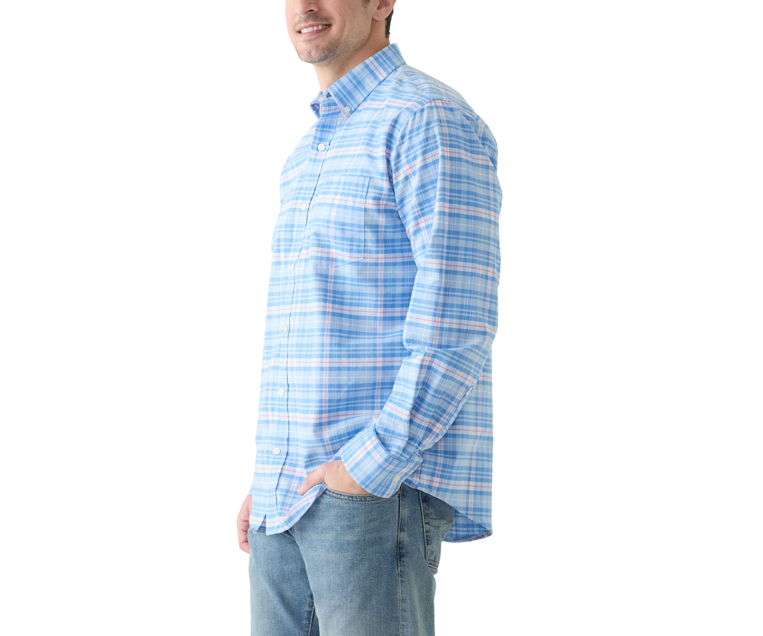 Long Sleeve Printed Oxford Shirt 