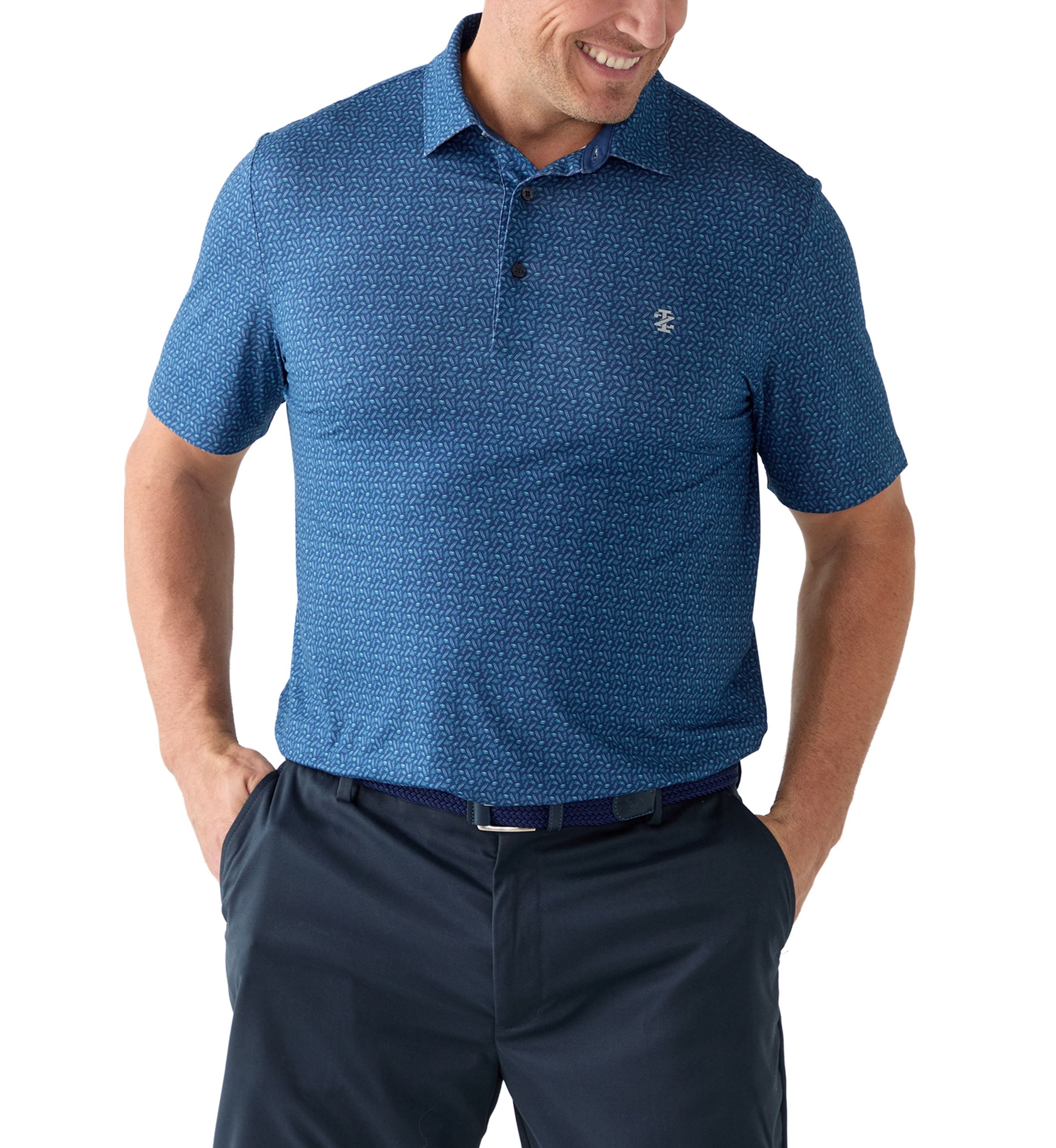 Big & Tall Island Vacation Printed Polo Shirt 