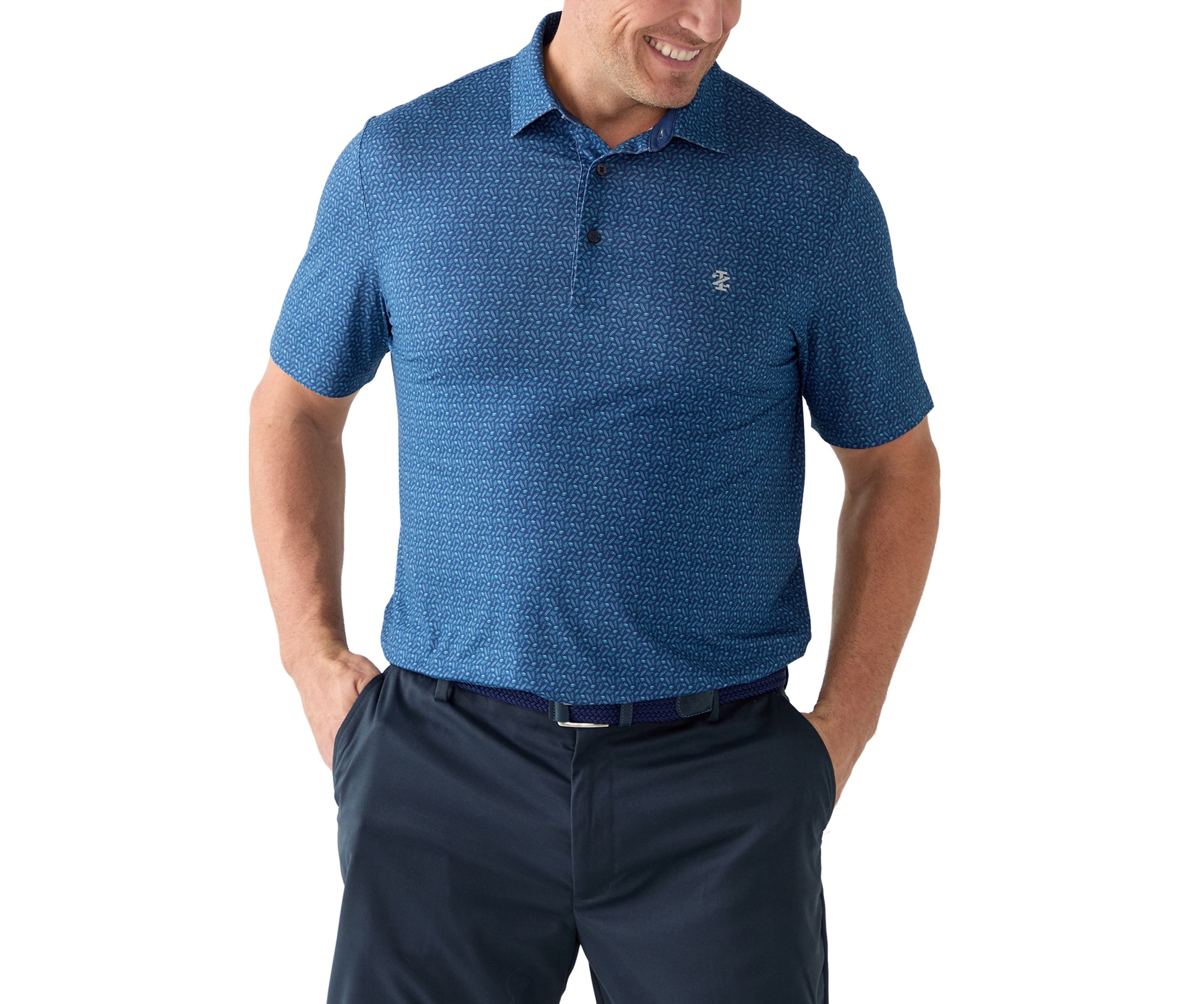 Big & Tall Island Vacation Printed Polo Shirt 