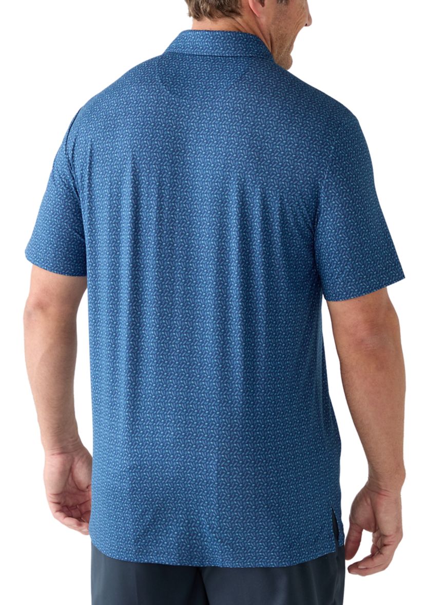 Big & Tall Island Vacation Printed Polo Shirt 