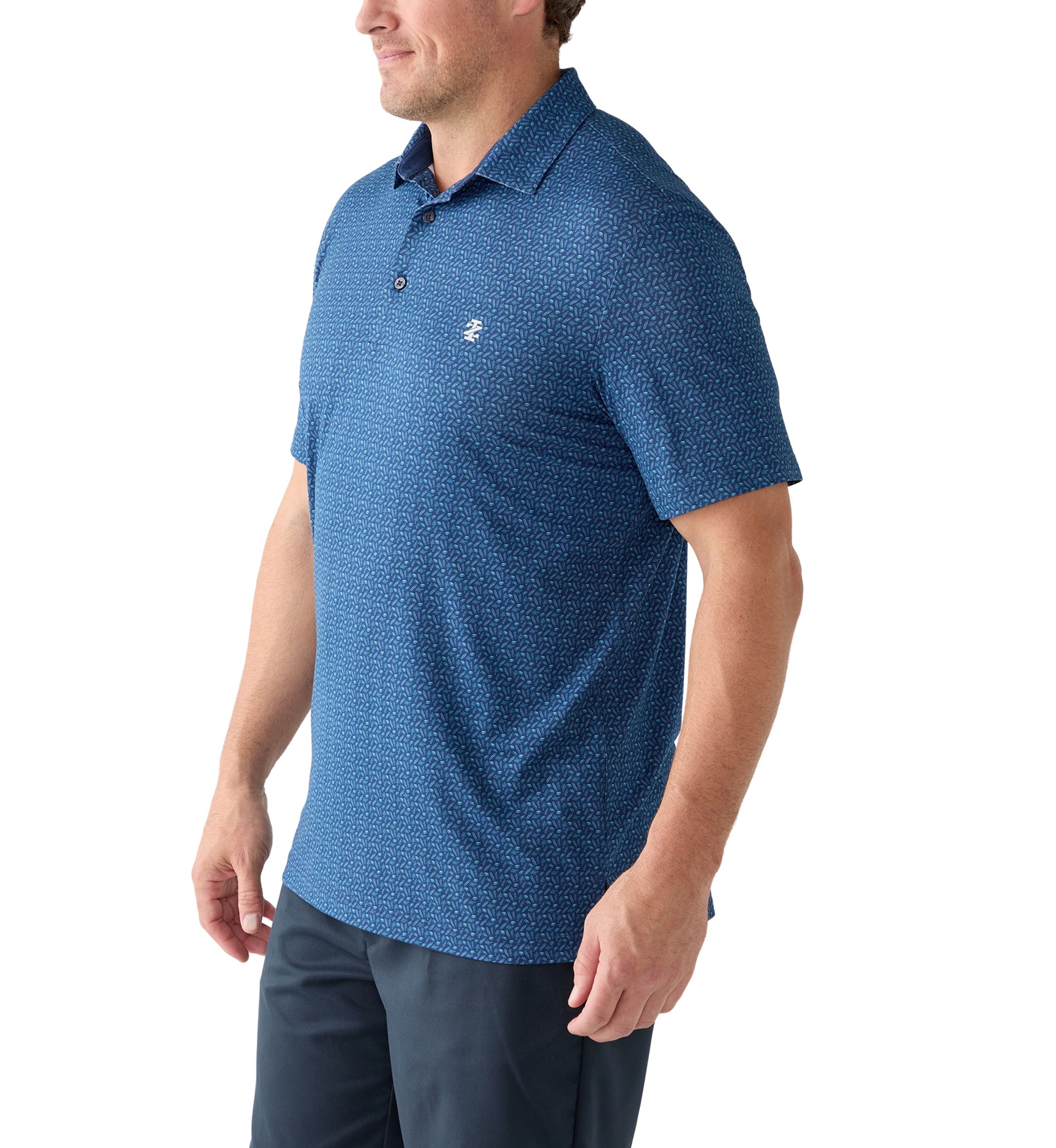 Big & Tall Island Vacation Printed Polo Shirt 
