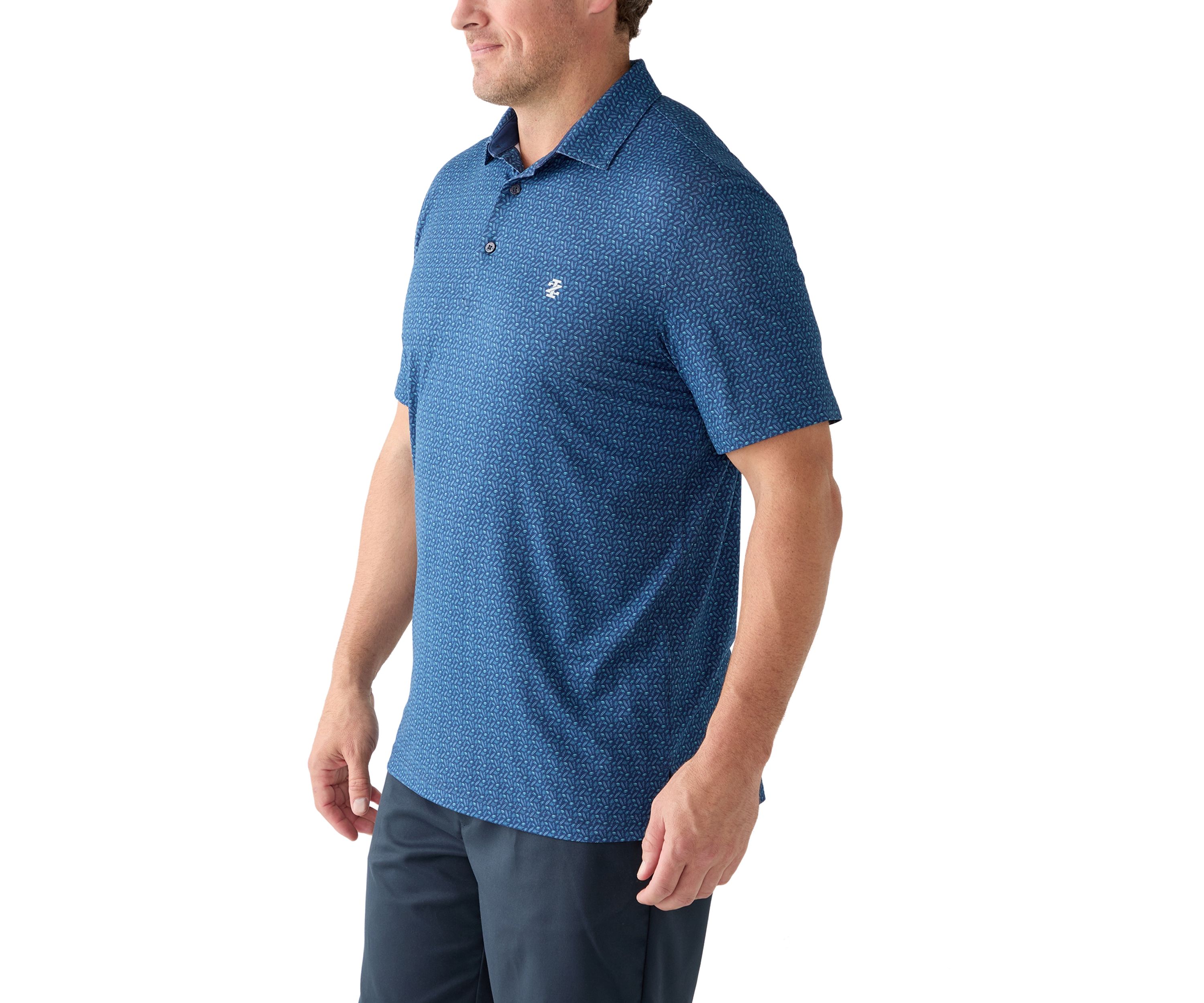 Big & Tall Island Vacation Printed Polo Shirt 