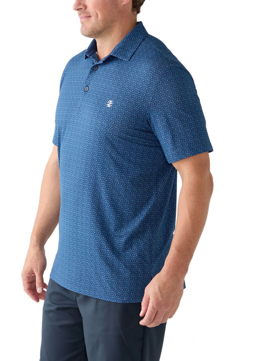 Big & Tall Island Vacation Printed Polo Shirt 