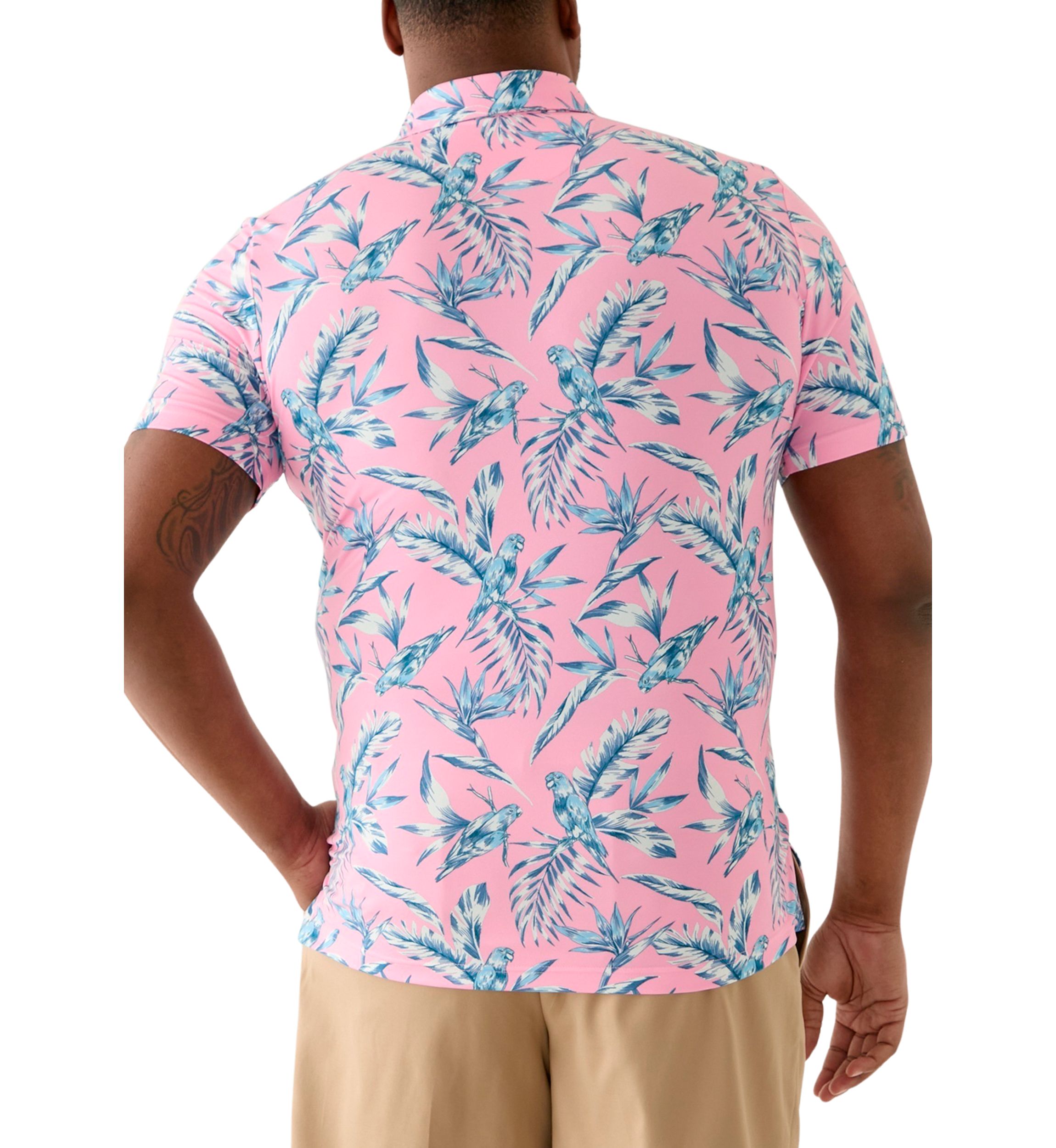 Big & Tall Birds of a Feather Swingflex Elite Printed Golf Polo Shirt
