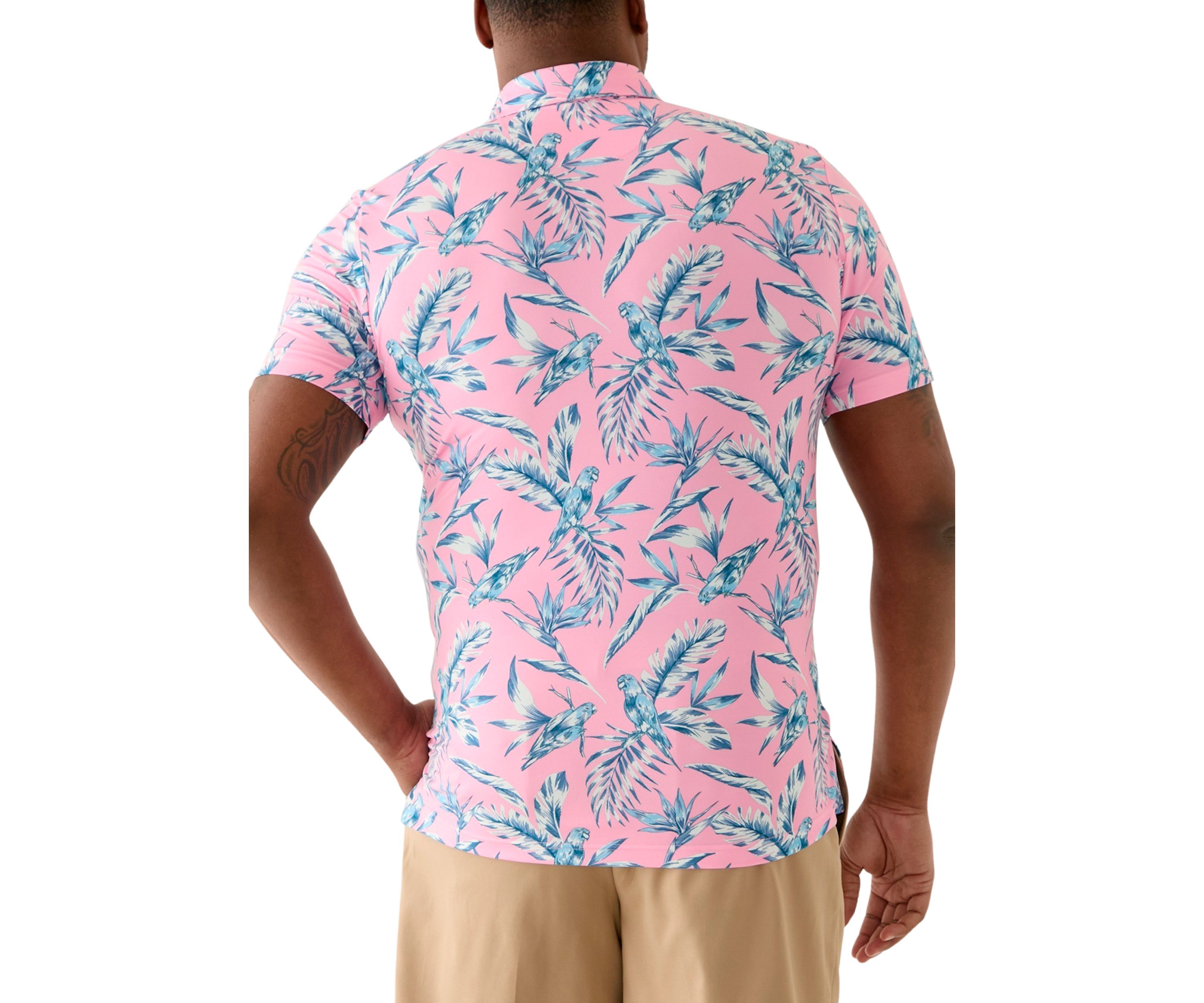 Big & Tall Birds of a Feather Swingflex Elite Printed Golf Polo Shirt