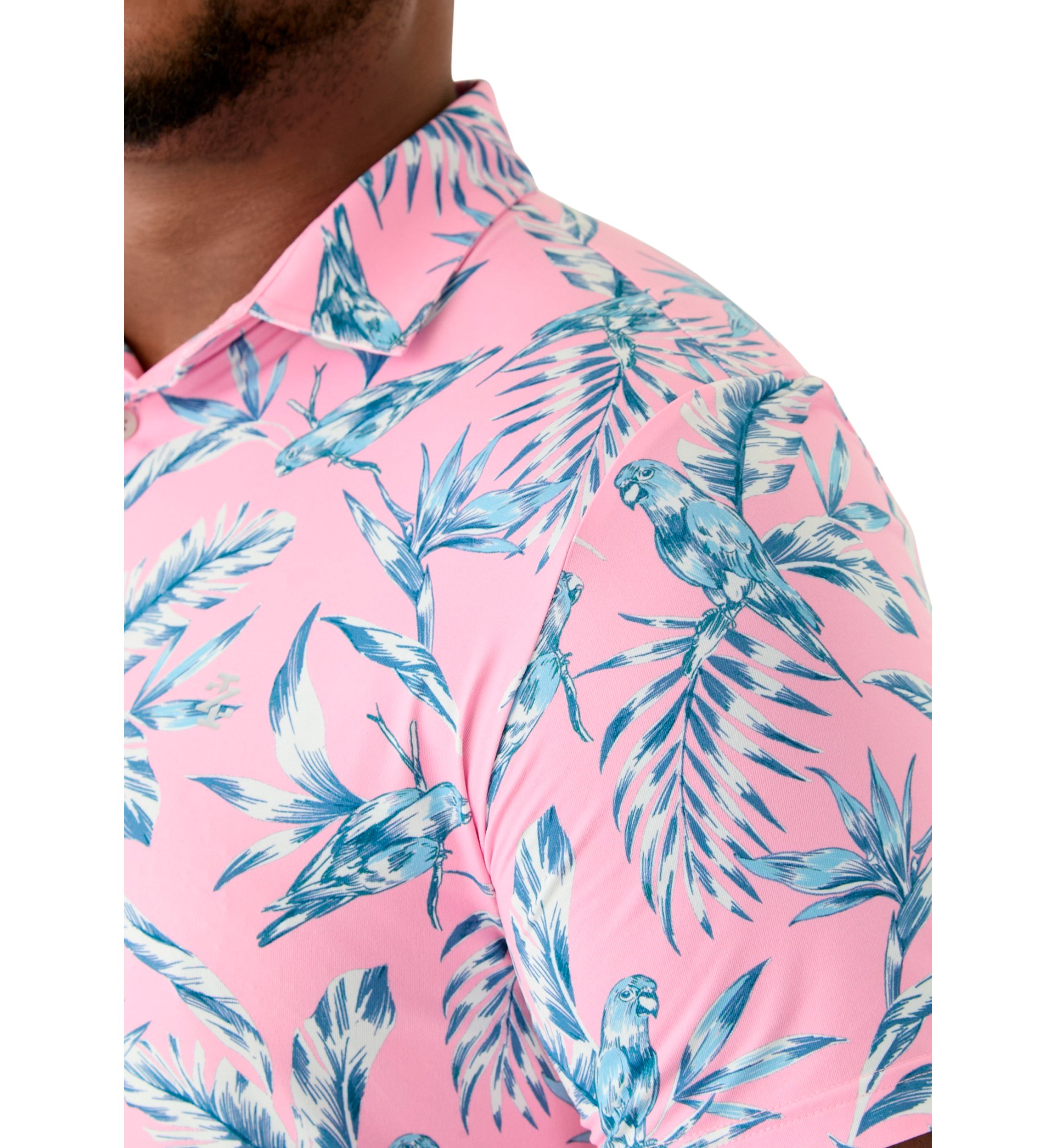 Big & Tall Birds of a Feather Swingflex Elite Printed Golf Polo Shirt