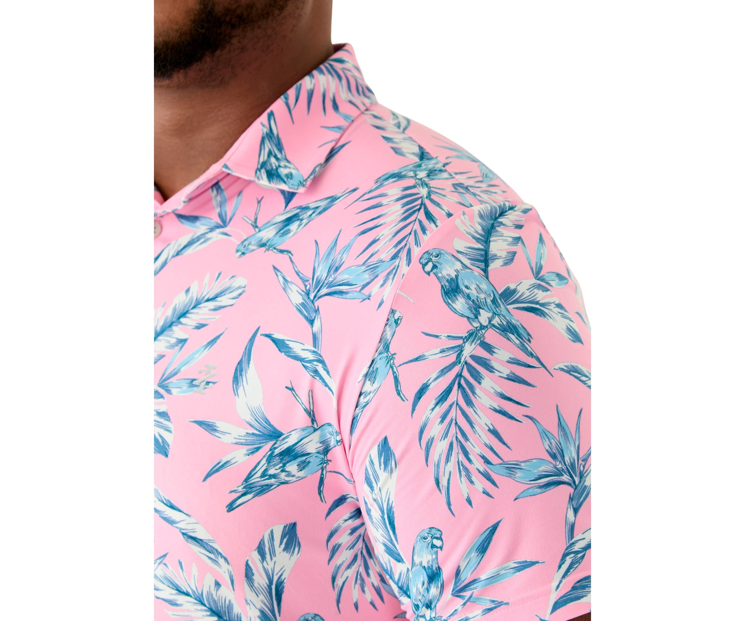 Big & Tall Birds of a Feather Swingflex Elite Printed Golf Polo Shirt