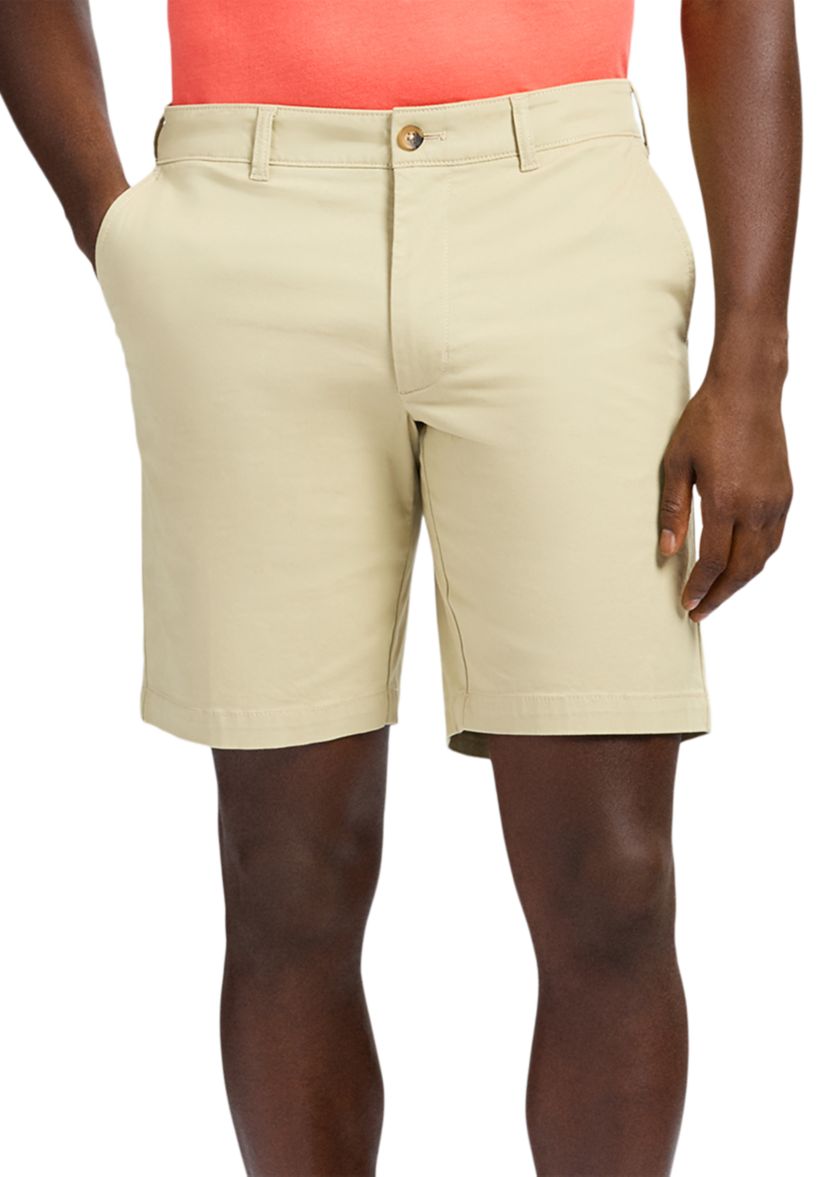 Flat Front Saltwater Twill Shorts - 9.5” Inseam