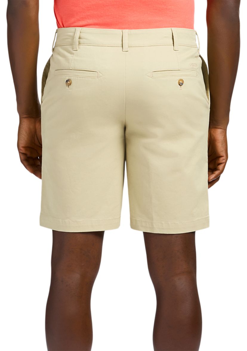 Flat Front Saltwater Twill Shorts - 9.5” Inseam