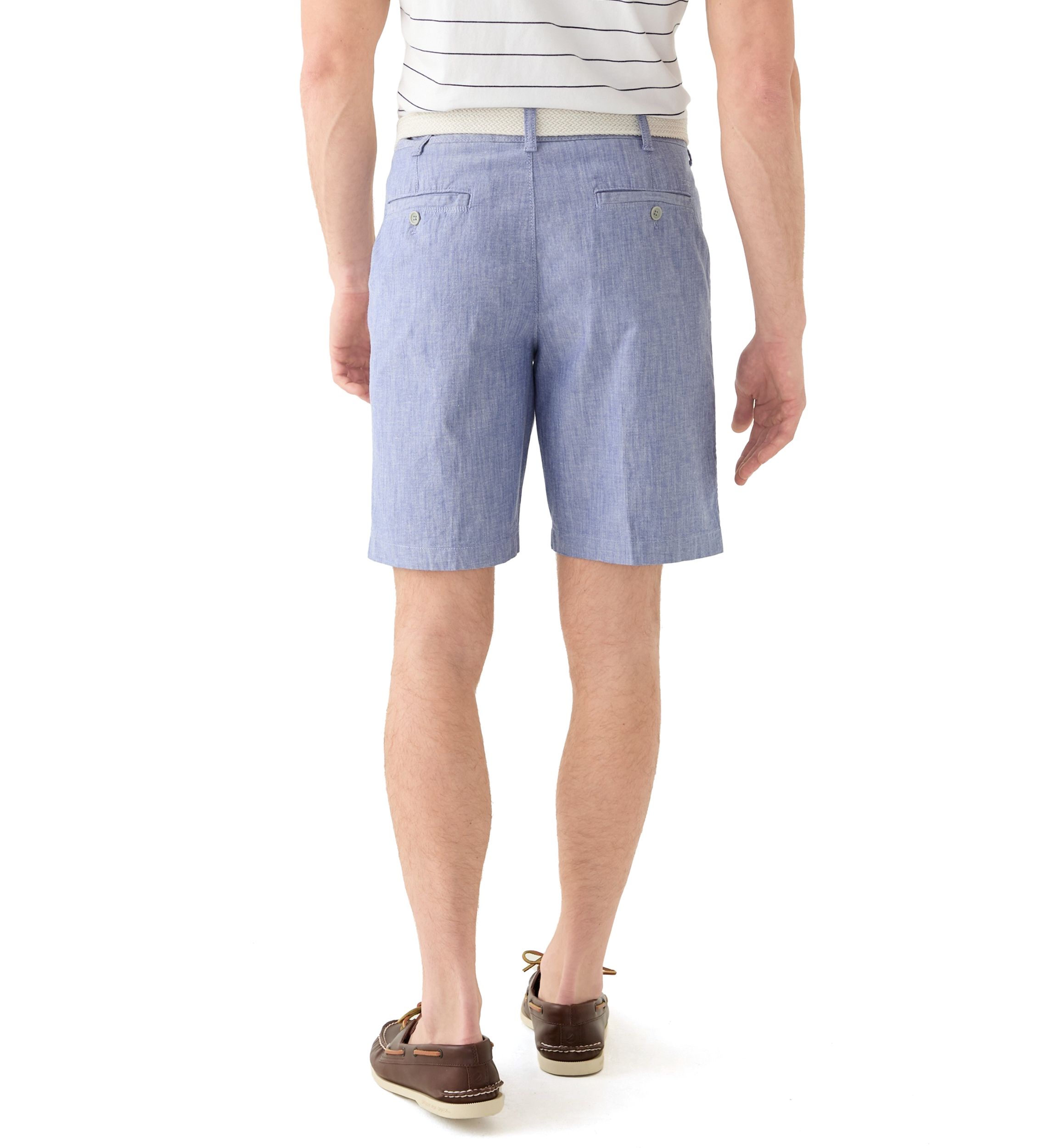 9.5 Flat Front Chambray Shorts