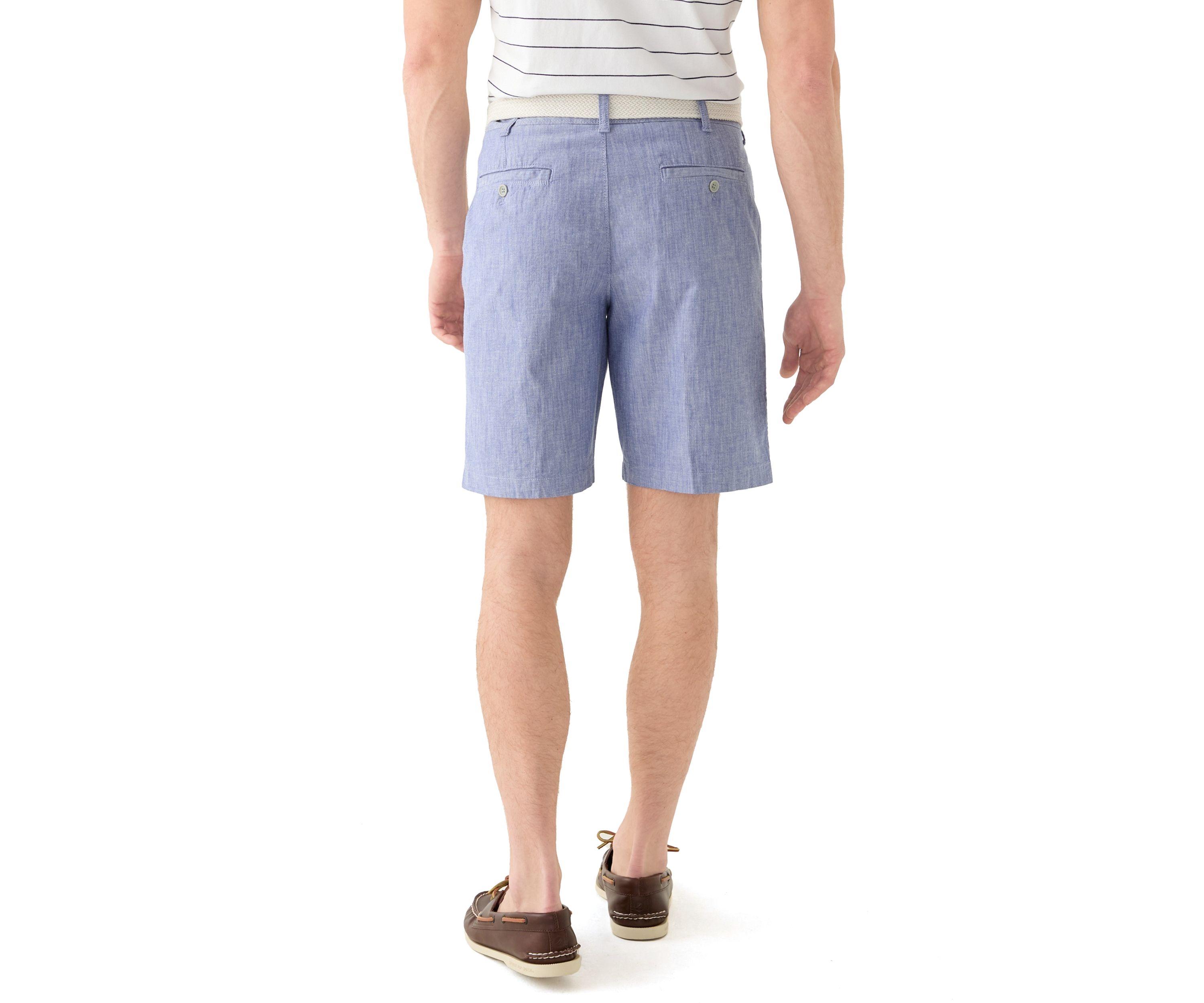 9.5 Flat Front Chambray Shorts
