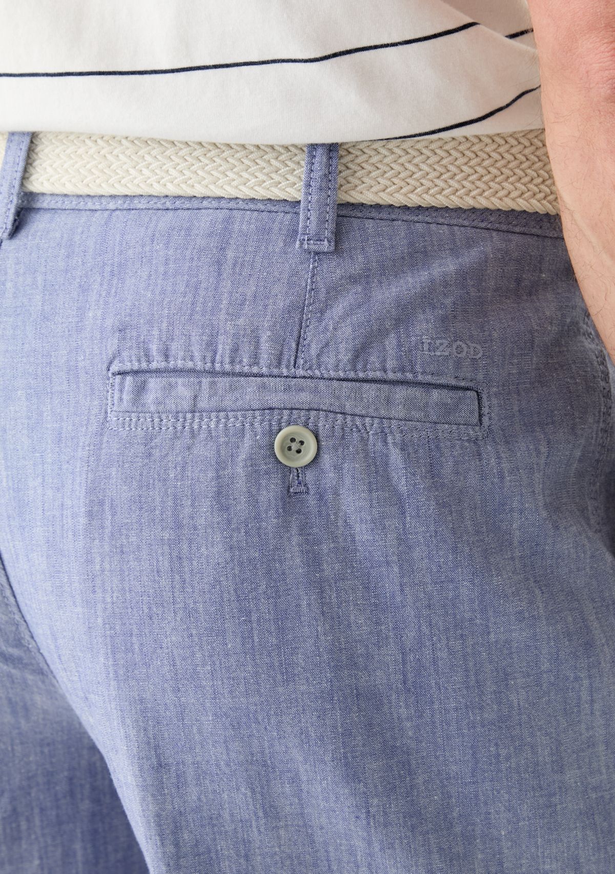 9.5 Flat Front Chambray Shorts