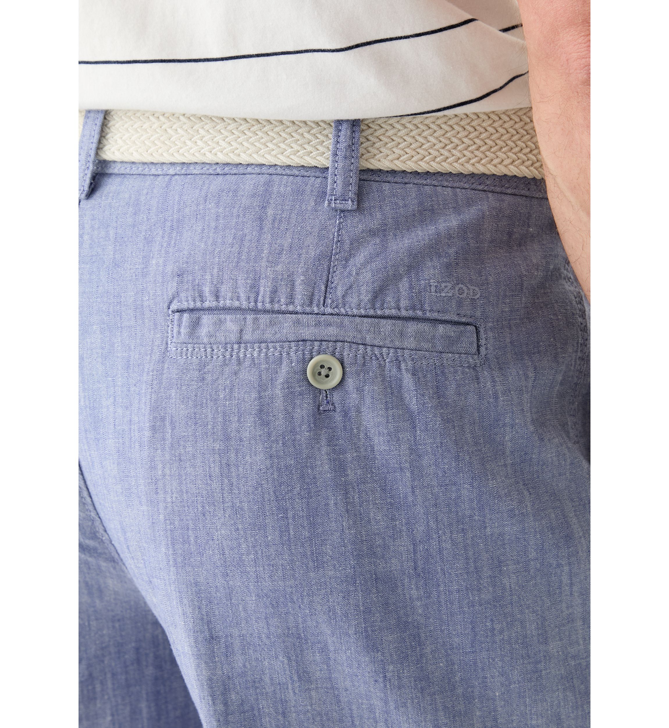 9.5 Flat Front Chambray Shorts
