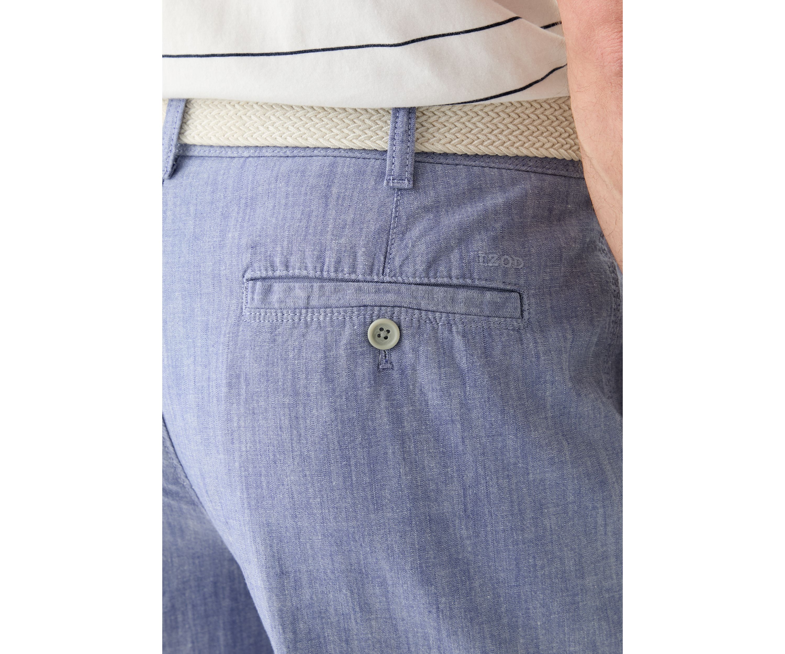 9.5 Flat Front Chambray Shorts