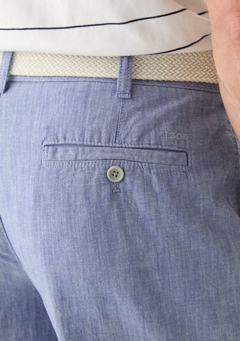 9.5 Flat Front Chambray Shorts