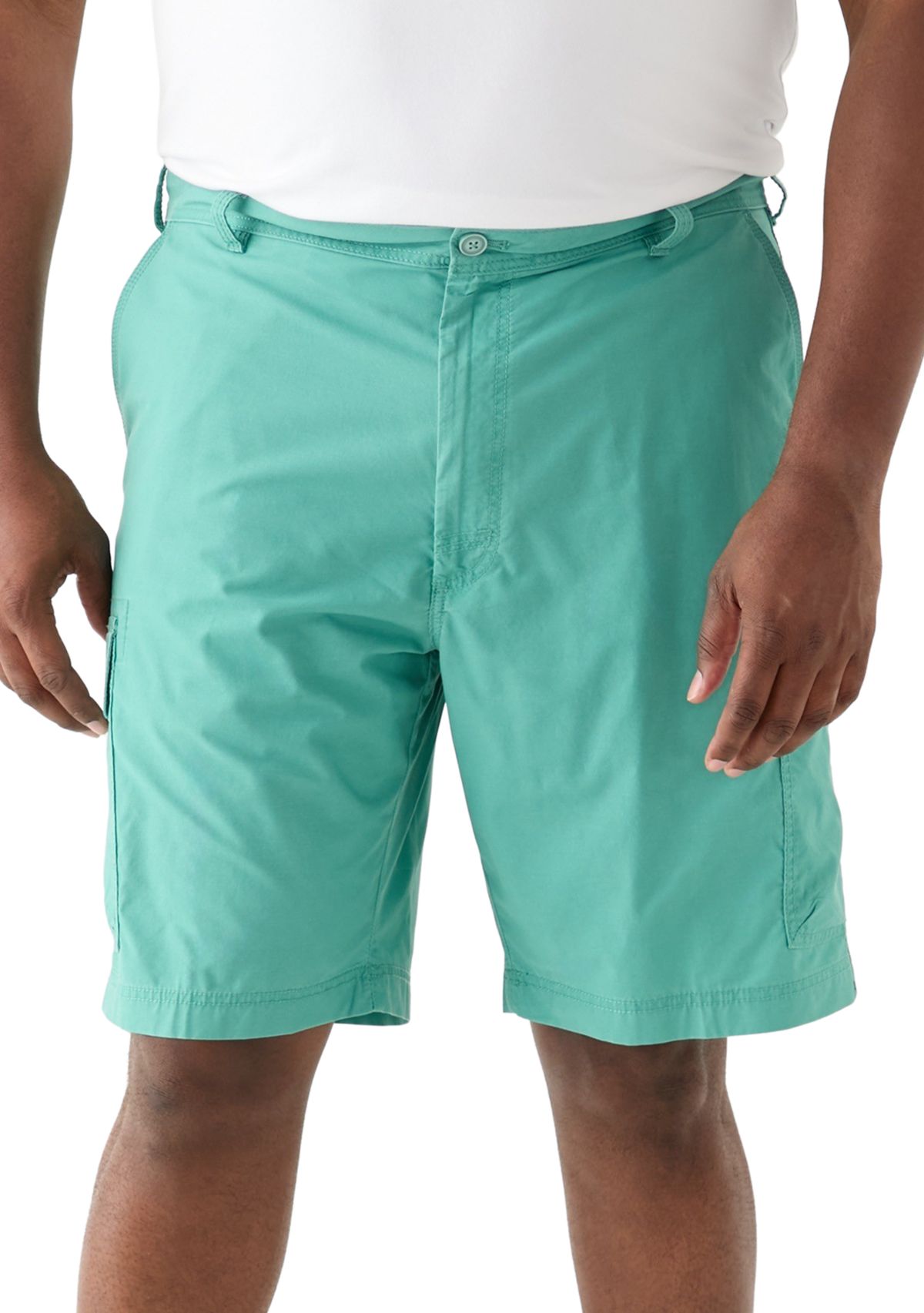 Big & Tall Flat Front Saltwater Nylon Pigment Dyed Cargo Shorts 