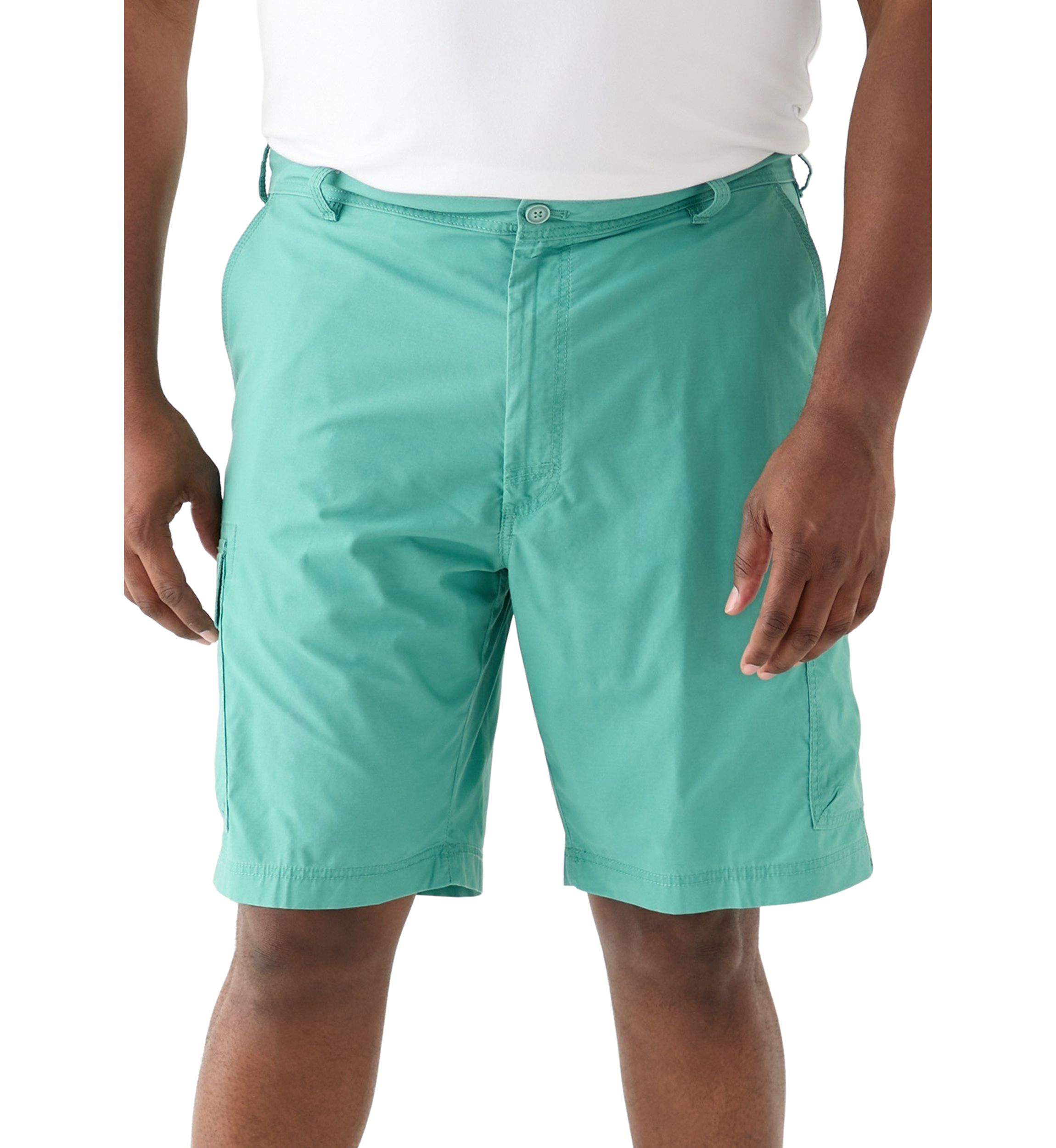 Big & Tall Flat Front Saltwater Nylon Pigment Dyed Cargo Shorts 