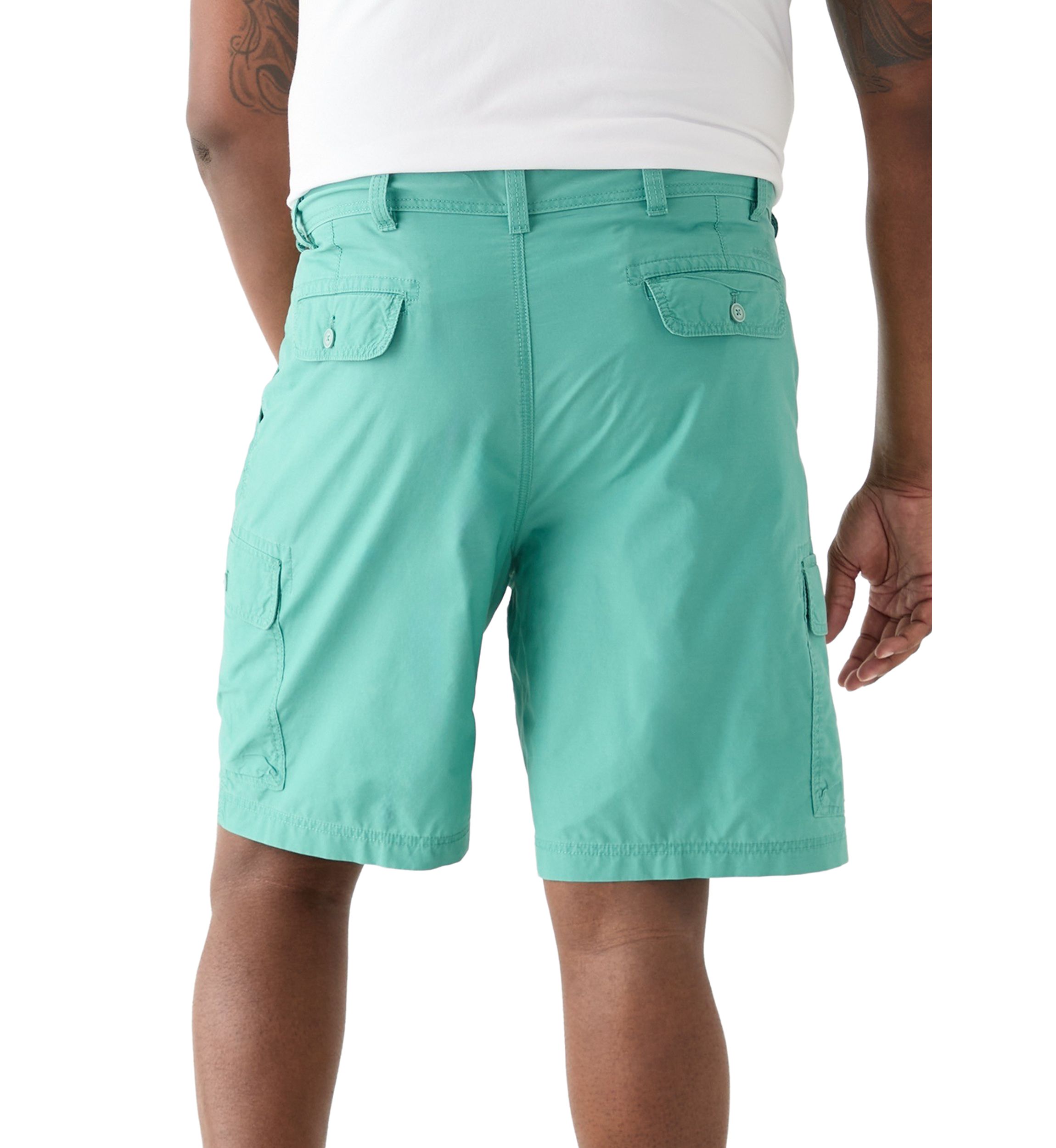Big & Tall Flat Front Saltwater Nylon Pigment Dyed Cargo Shorts 