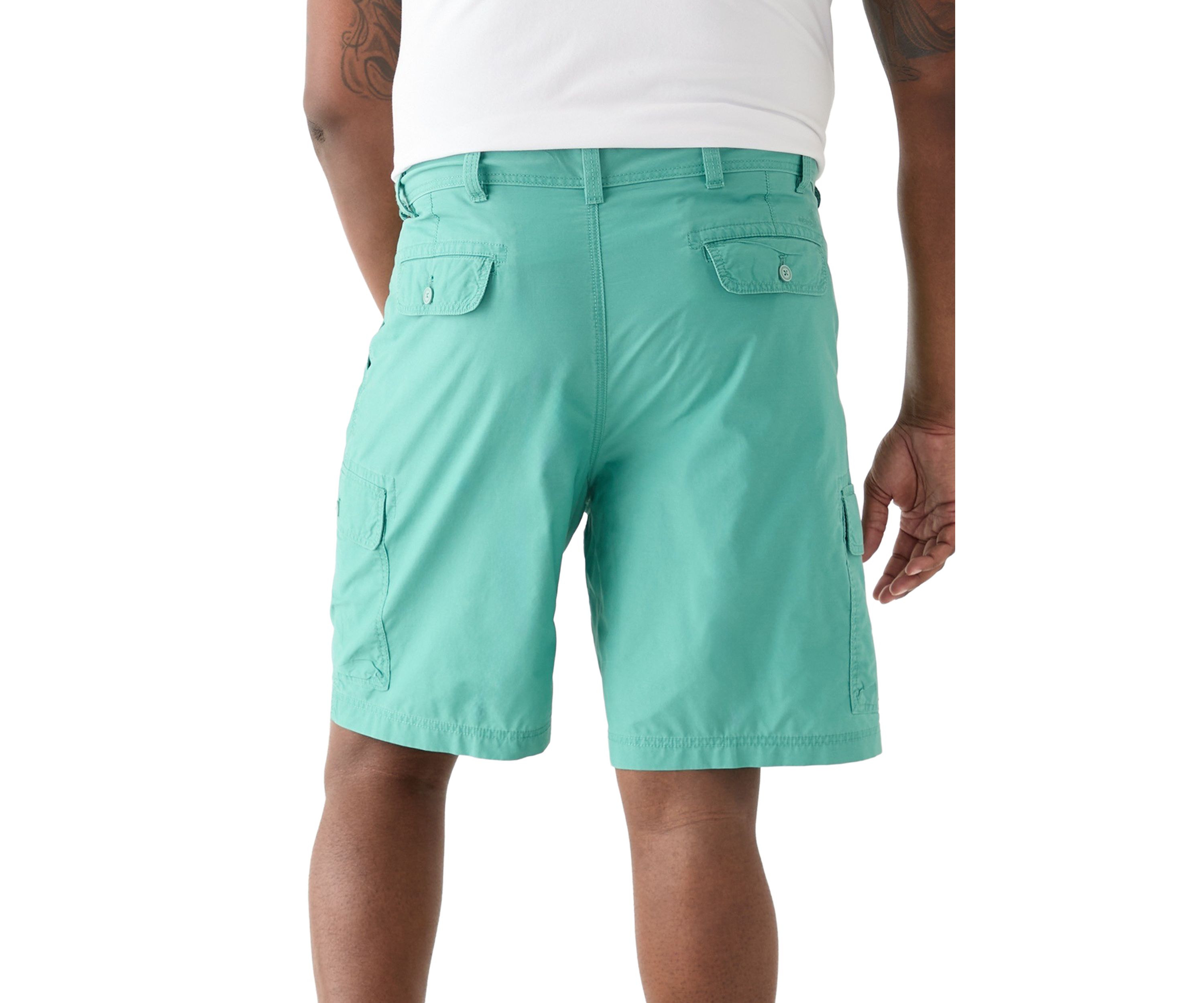 Big & Tall Flat Front Saltwater Nylon Pigment Dyed Cargo Shorts 