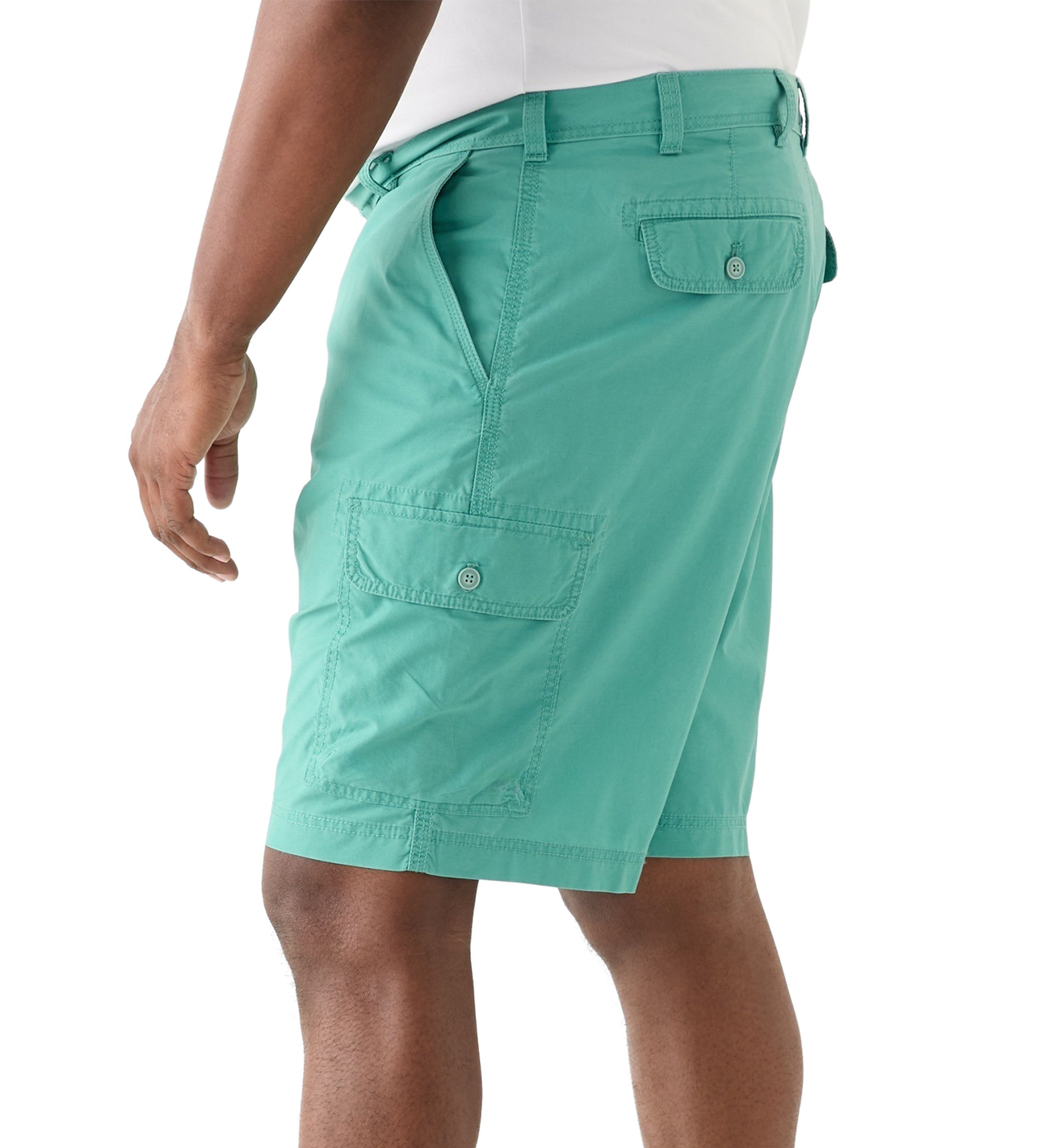 Big & Tall Flat Front Saltwater Nylon Pigment Dyed Cargo Shorts 