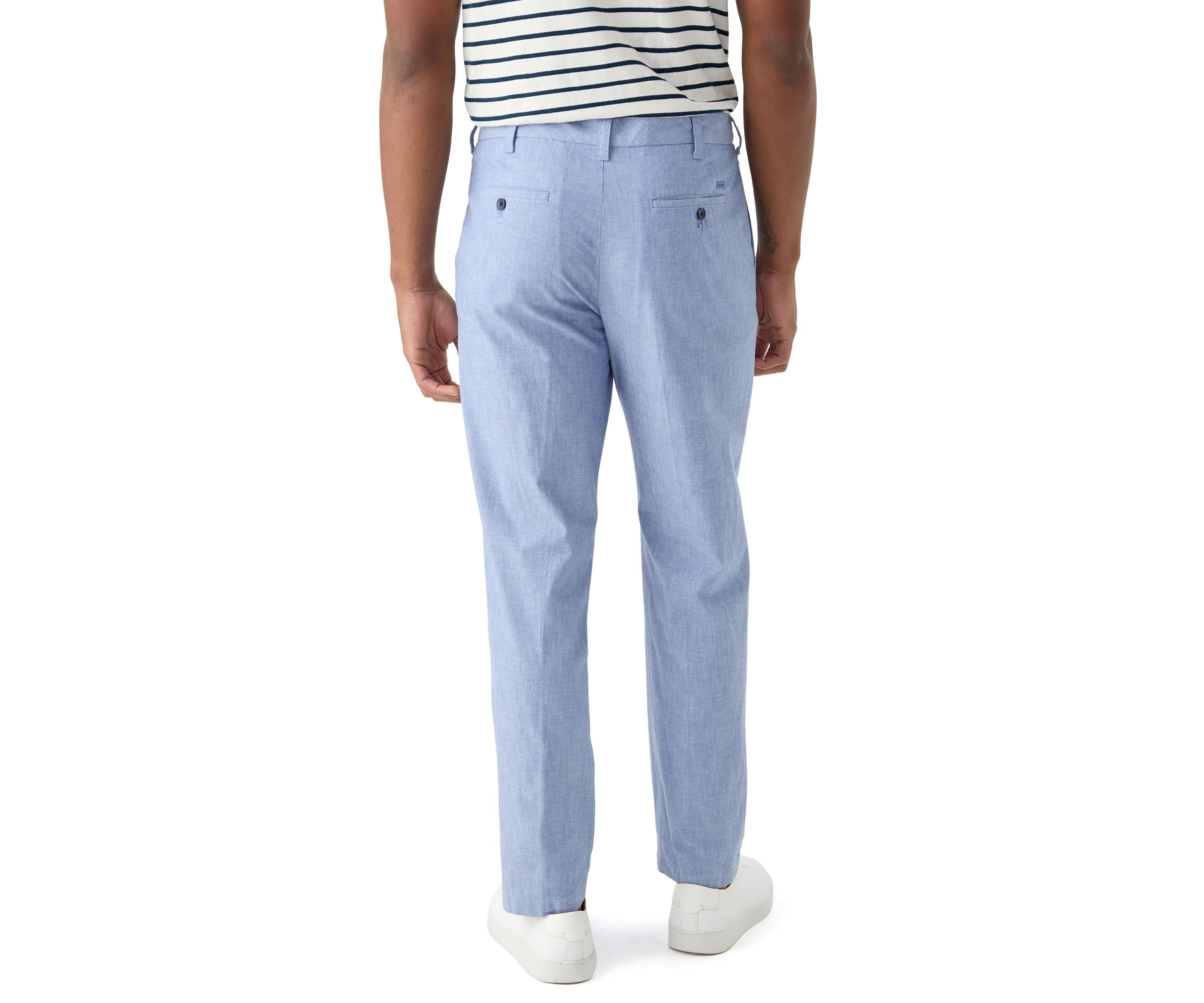Flat Front Chambray Pants