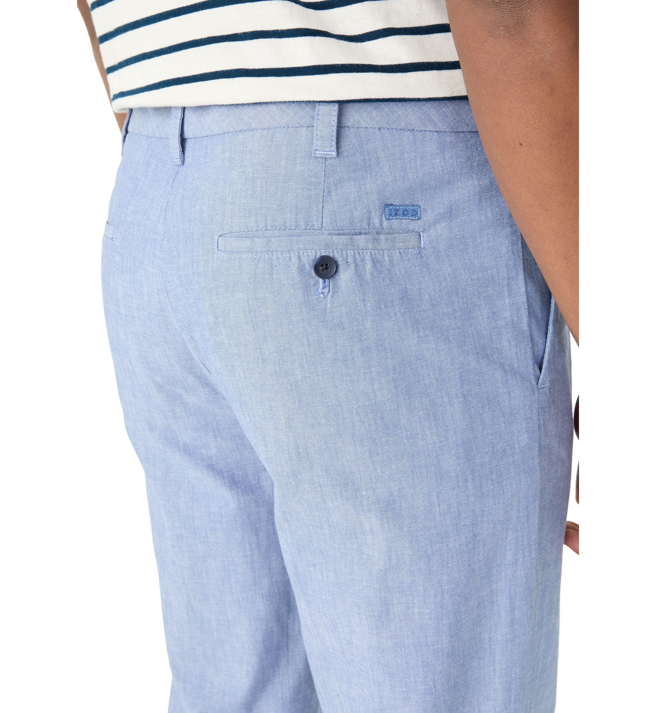 Flat Front Chambray Pants