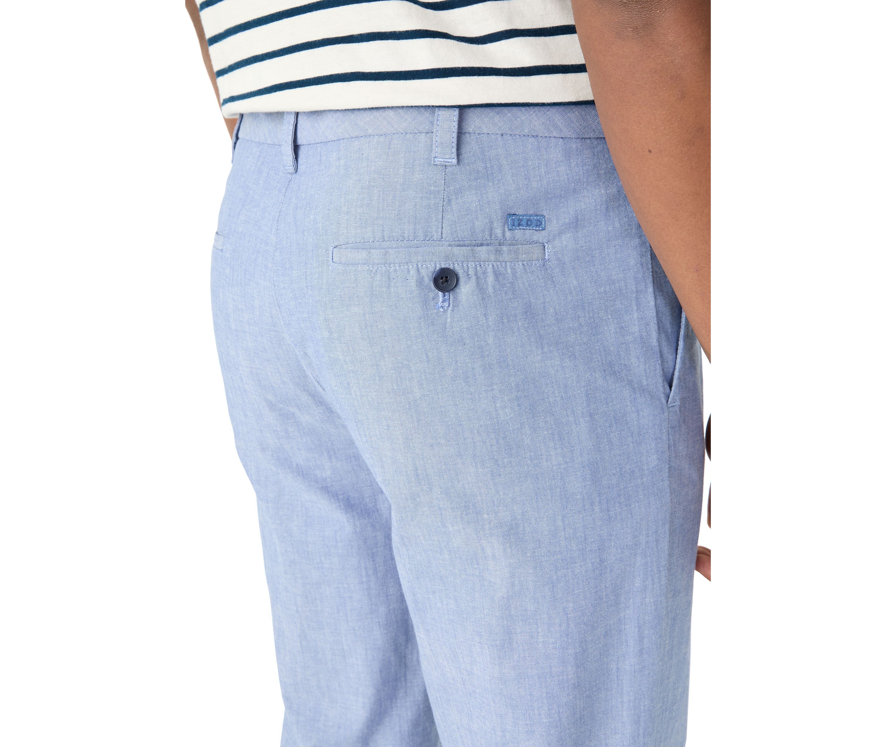 Flat Front Chambray Pants