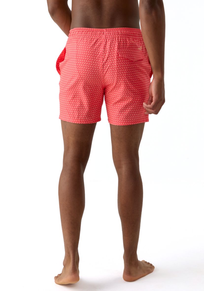 17" Printed Swim Trunks
